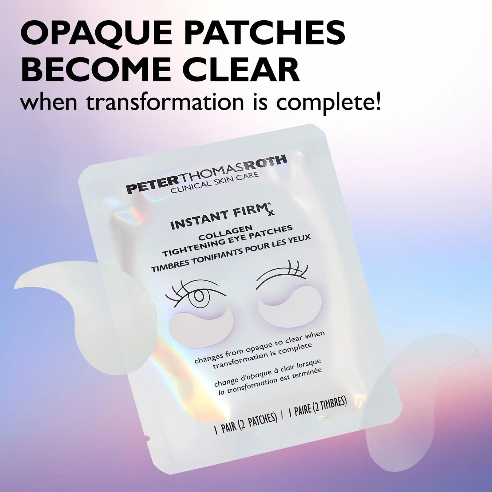 Peter Thomas Roth Instant FIRMx® Patchs Yeux Raffermissants au Collagène x8 Paires