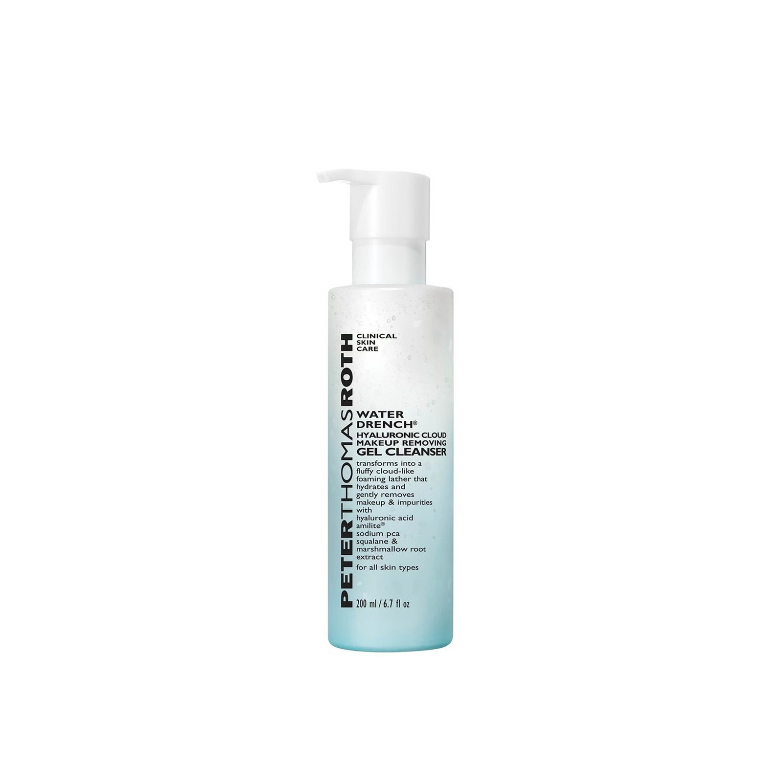 Peter Thomas Roth ماء Drench هيالورونيك Cloud مزيل مكياج جل منظف 200ml