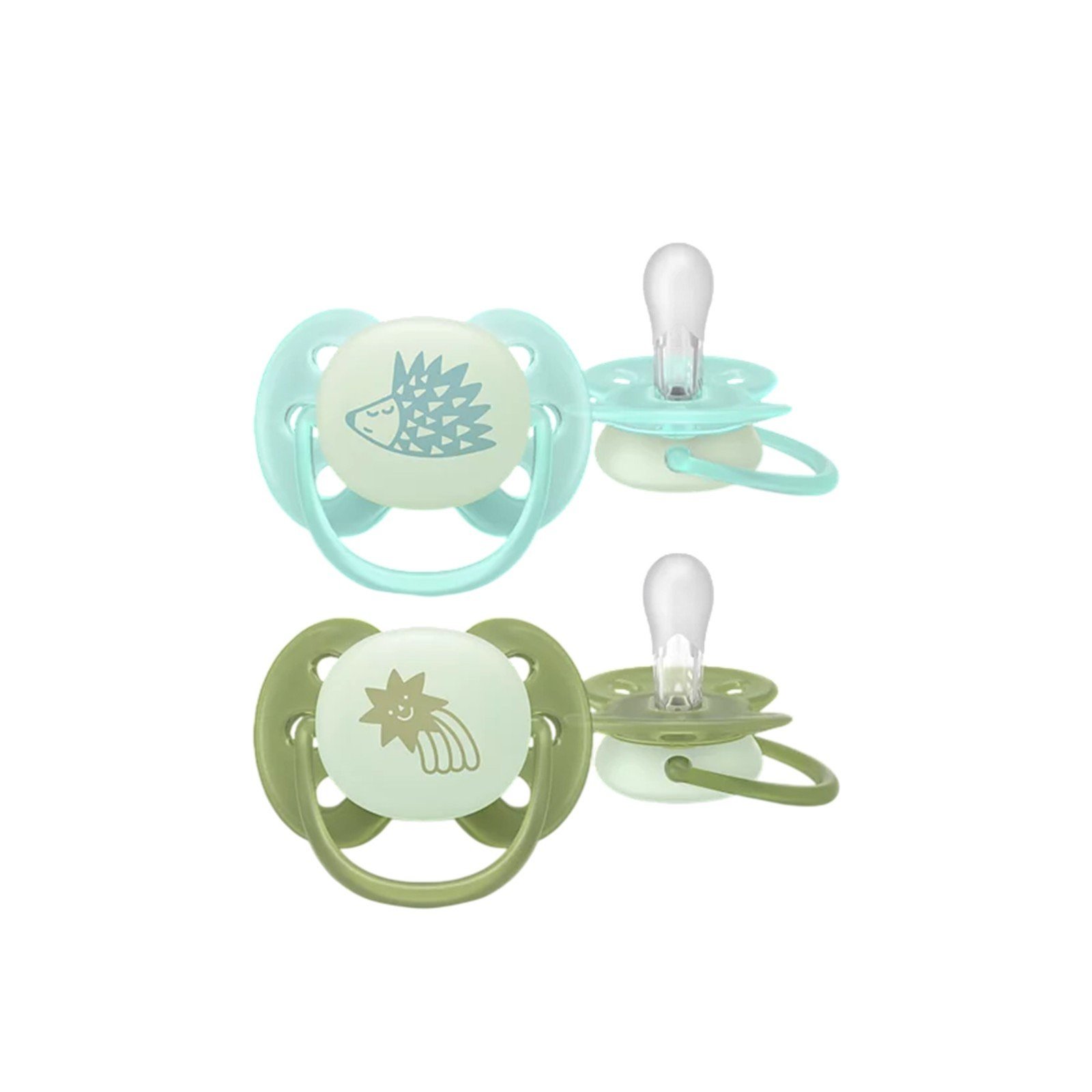 Philips Avent مصاصة فائقة النعومة ليلية 0-6 أشهر ولد ×2