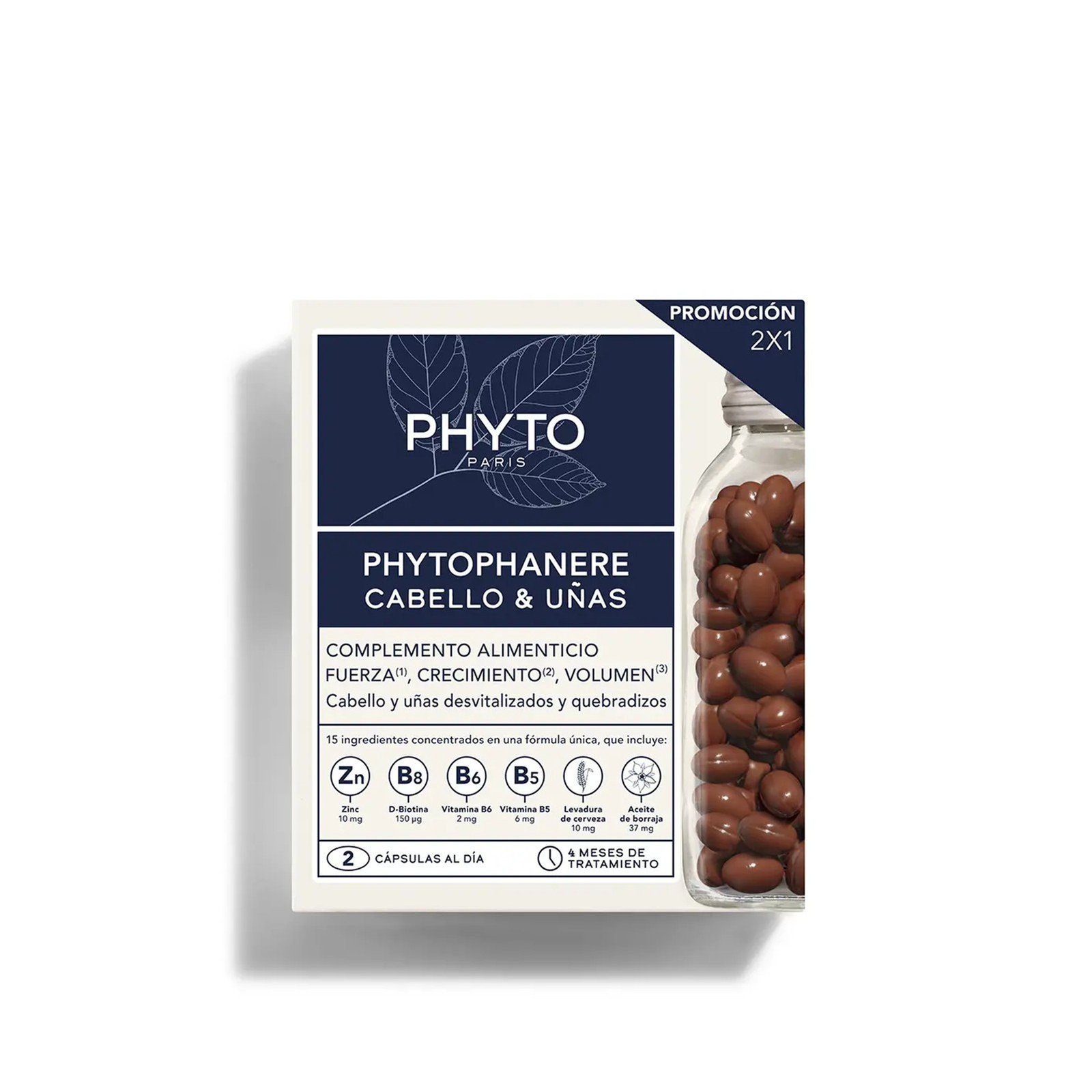 Phyto Phytophanère Hair & Nails Food Supplement Capsules Hair Loss 120x2