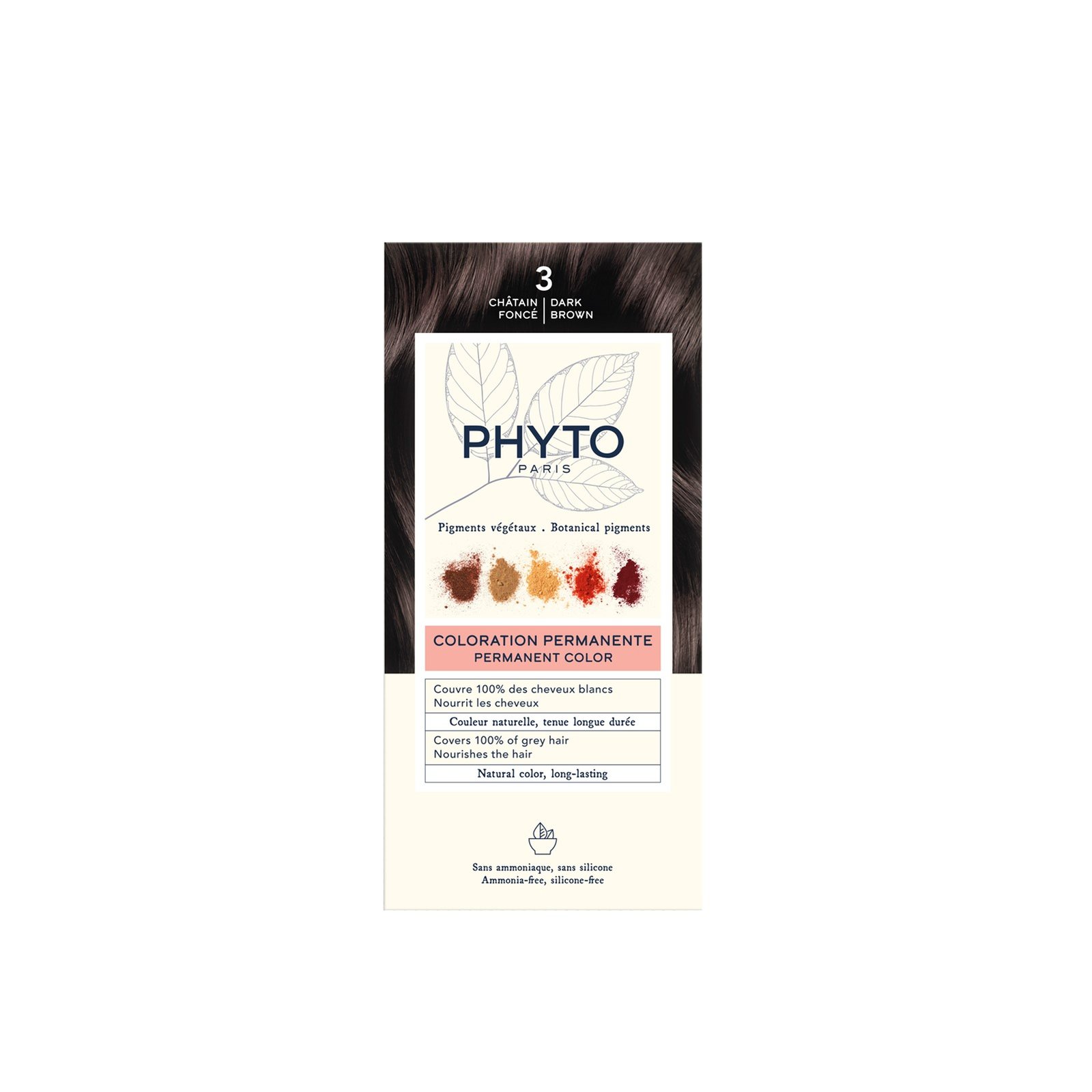 Phytocolor Permanent Color Shade 3 Dark Brown