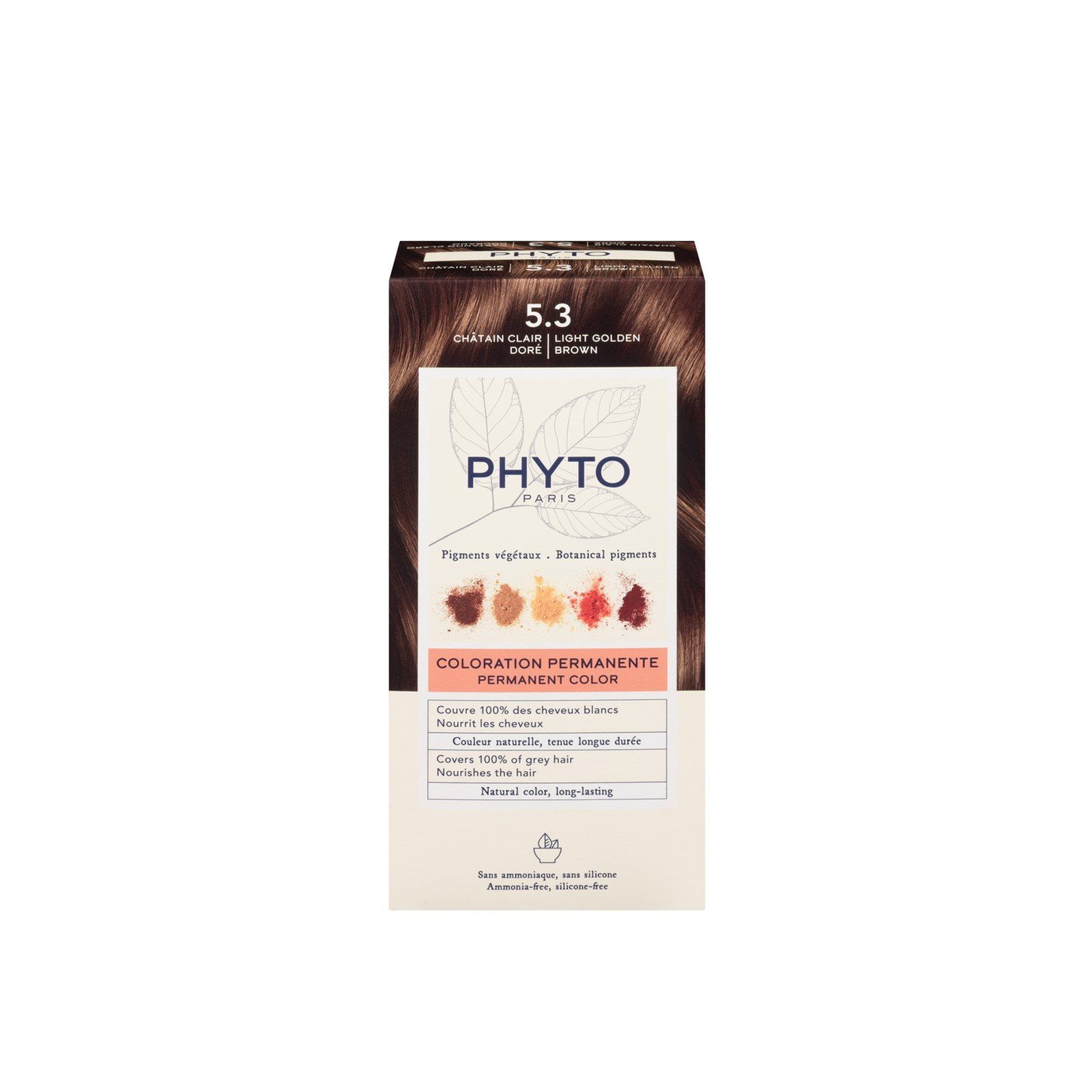 Phytocolor Coloration Permanente Teinte 5.3 Châtain Clair Doré