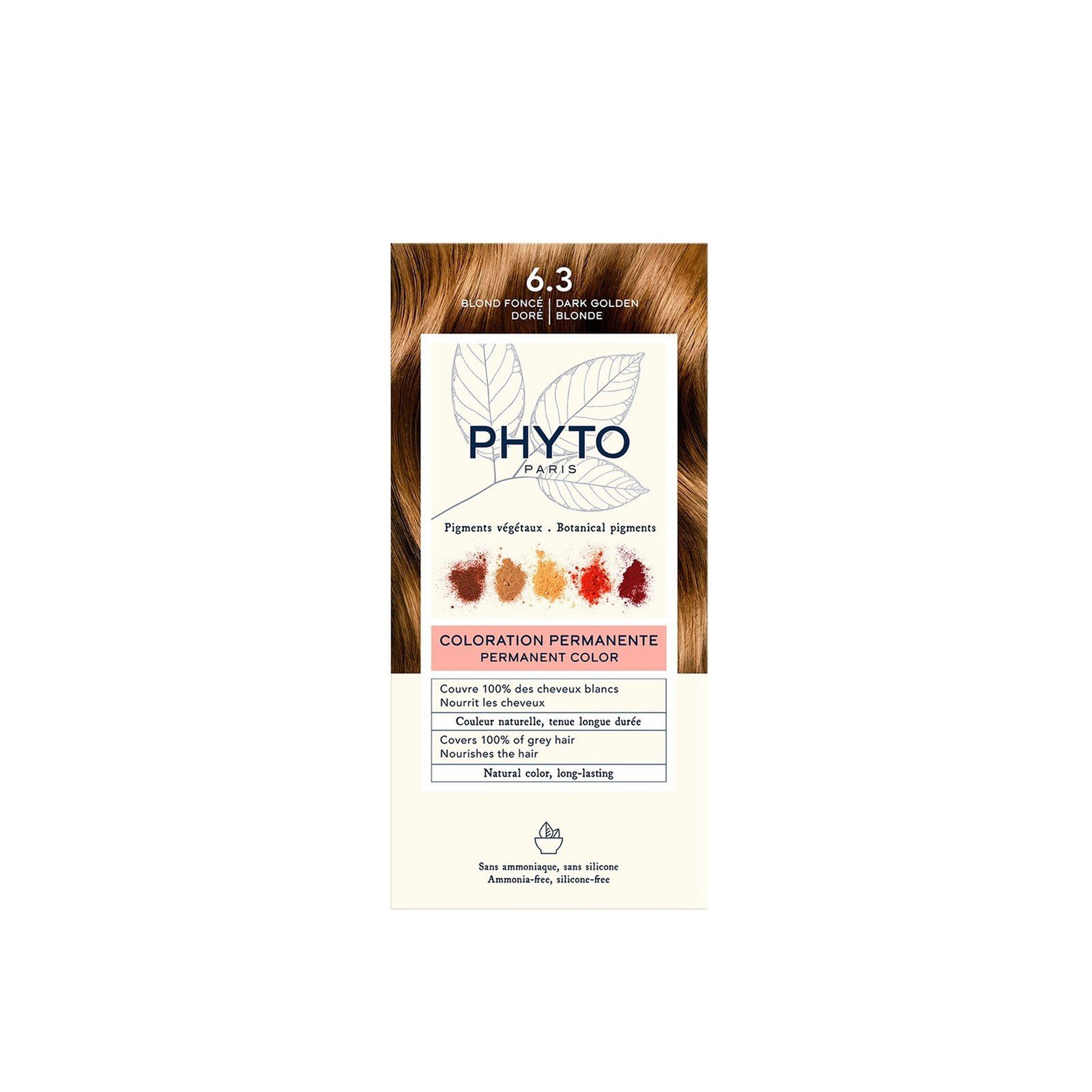 Phytocolor Permanent Color Shade 6.3 Dark Golden Blonde
