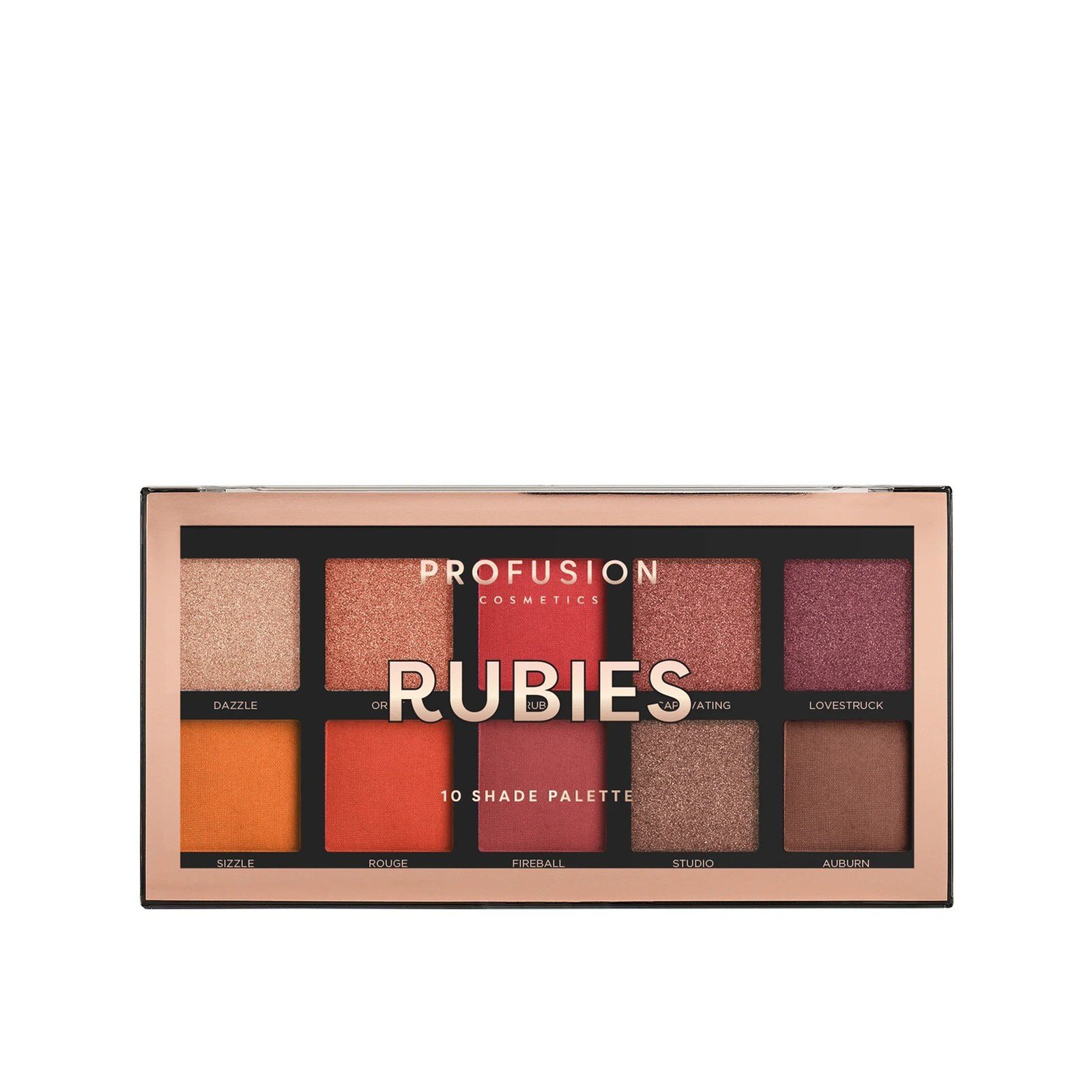 Profusion Cosmetics Palette de 10 Fards à Paupières Rubies