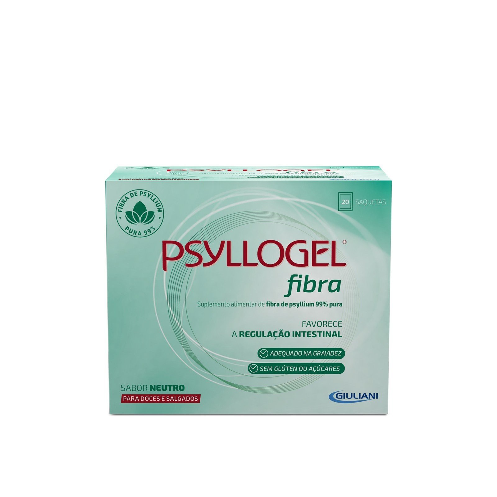 Psyllogel أكياس الألياف بنكهة محايدة x20