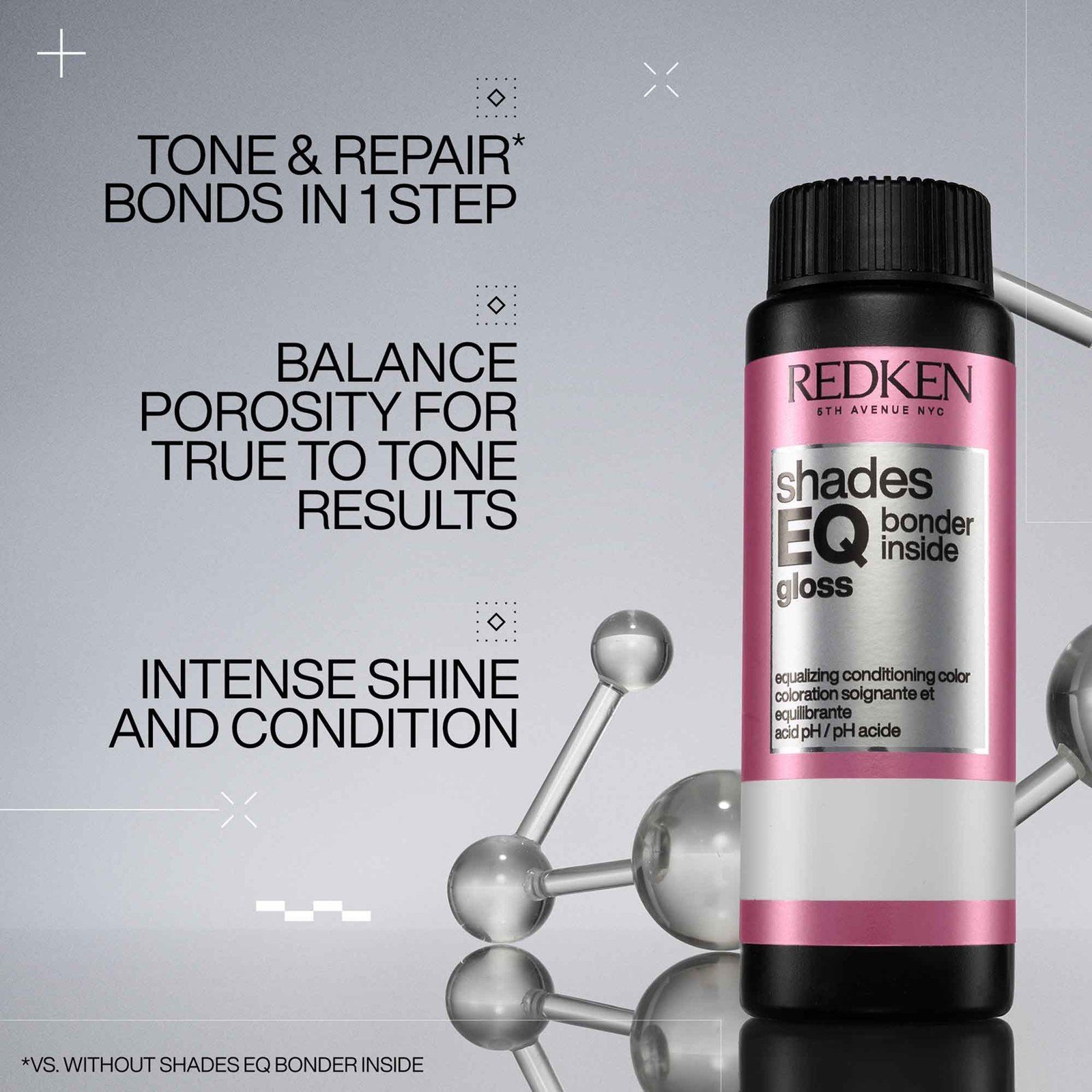 Redken Shades EQ Gloss Bonder Inside Demi-Permanent Hårfarge 09V Platinum Ice 60ml