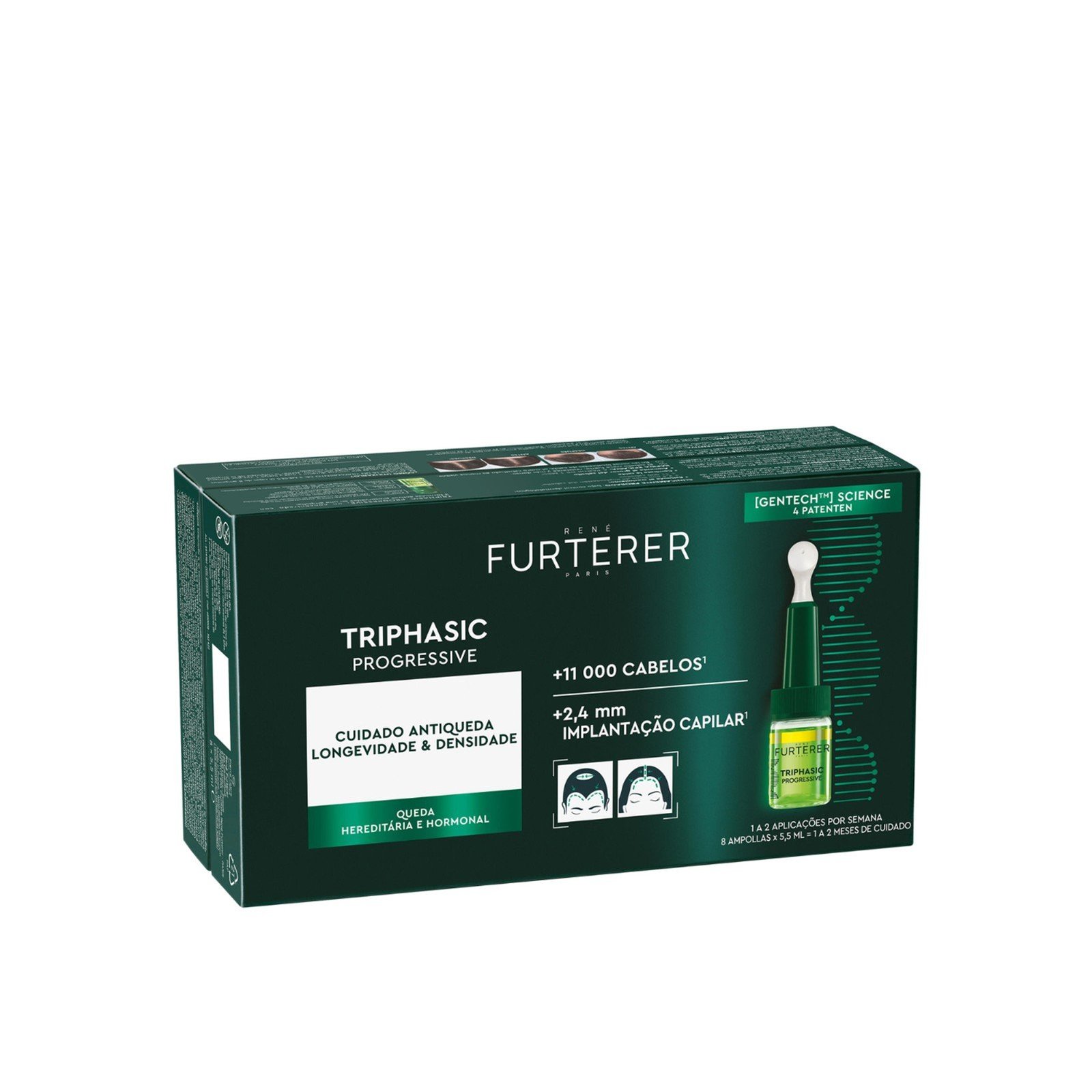 René Furterer Triphasic Progressive Tratamiento Anticaída Longevidad y Densidad 8x5.5ml