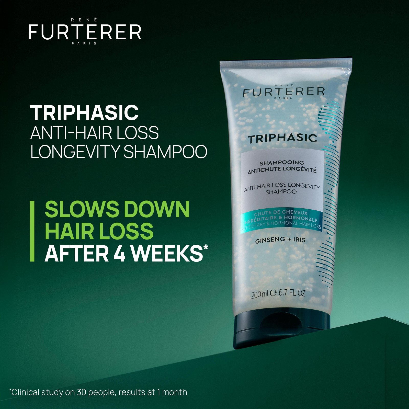 René Furterer Triphasic Anti-Hair Loss Longevity Shampoo 200ml