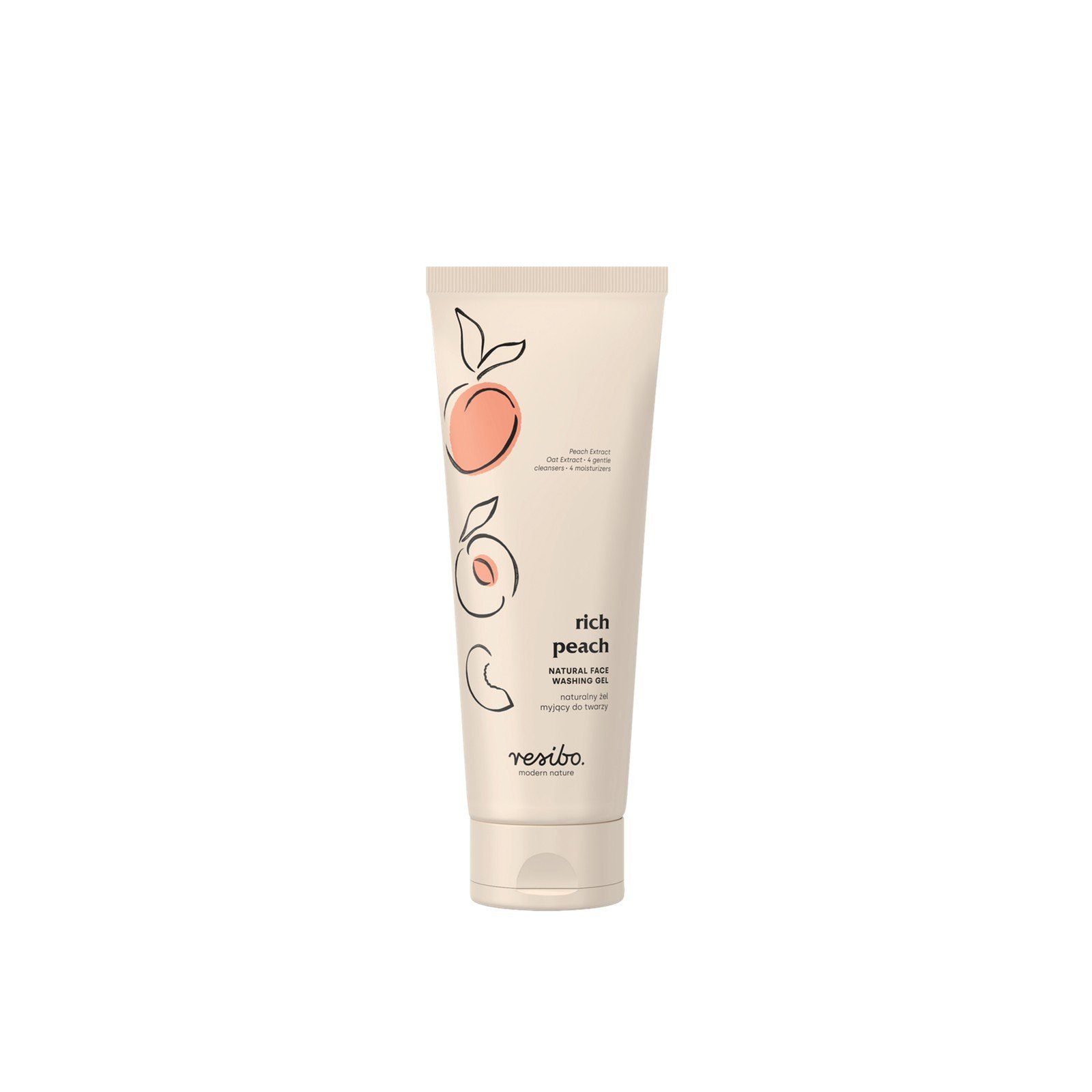 Resibo Rich Peach Natural Face Washing Gel 125ml