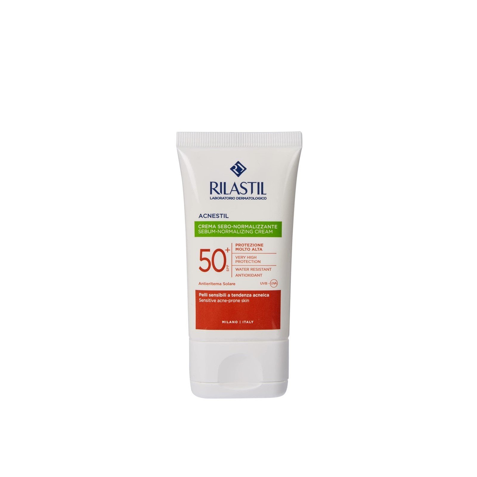 Rilastil Acnestil كريم منظّم للإفرازات الدهنية SPF50+ 40ml