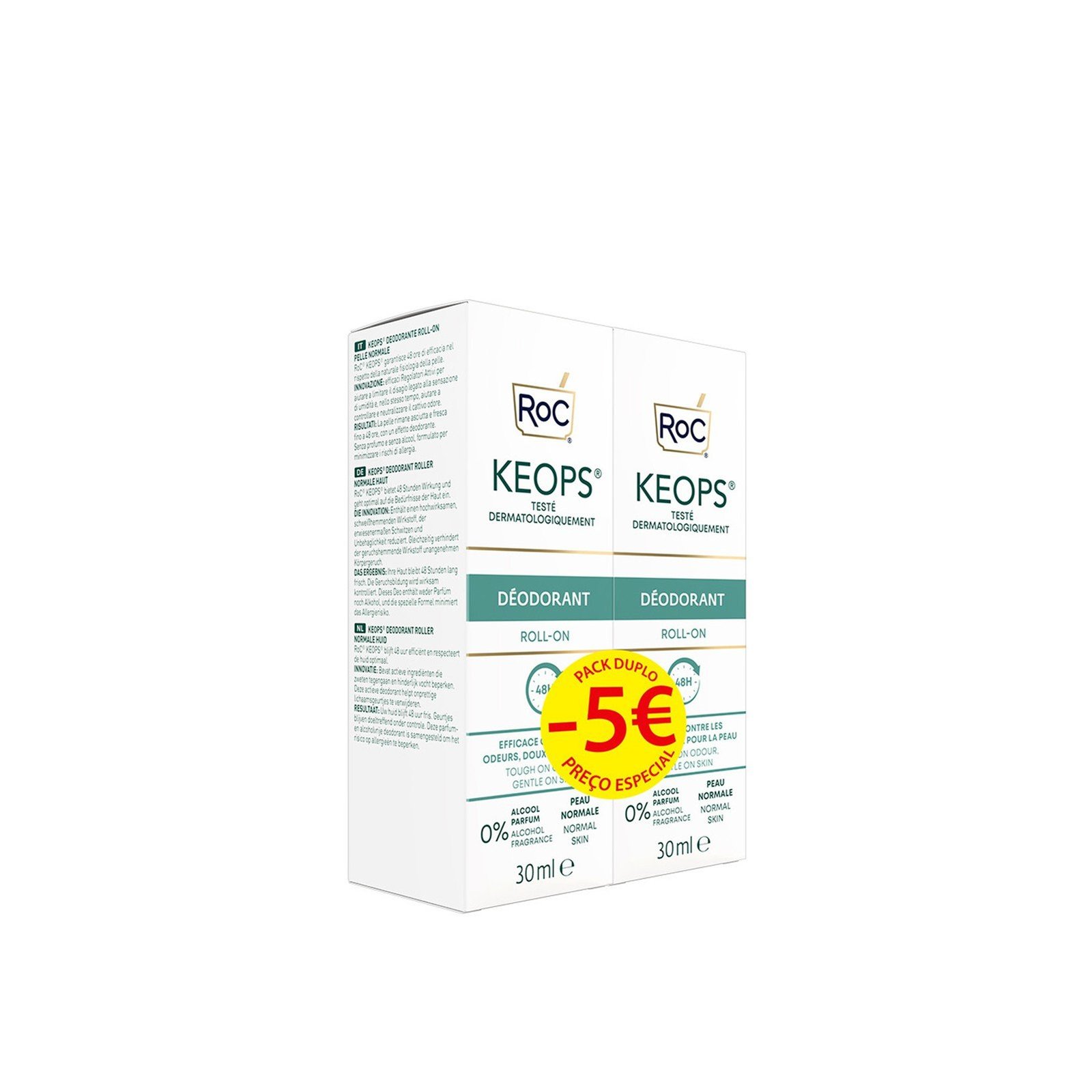 RoC Keops Deo Roll-On 30ml Anti-Perspirant x2