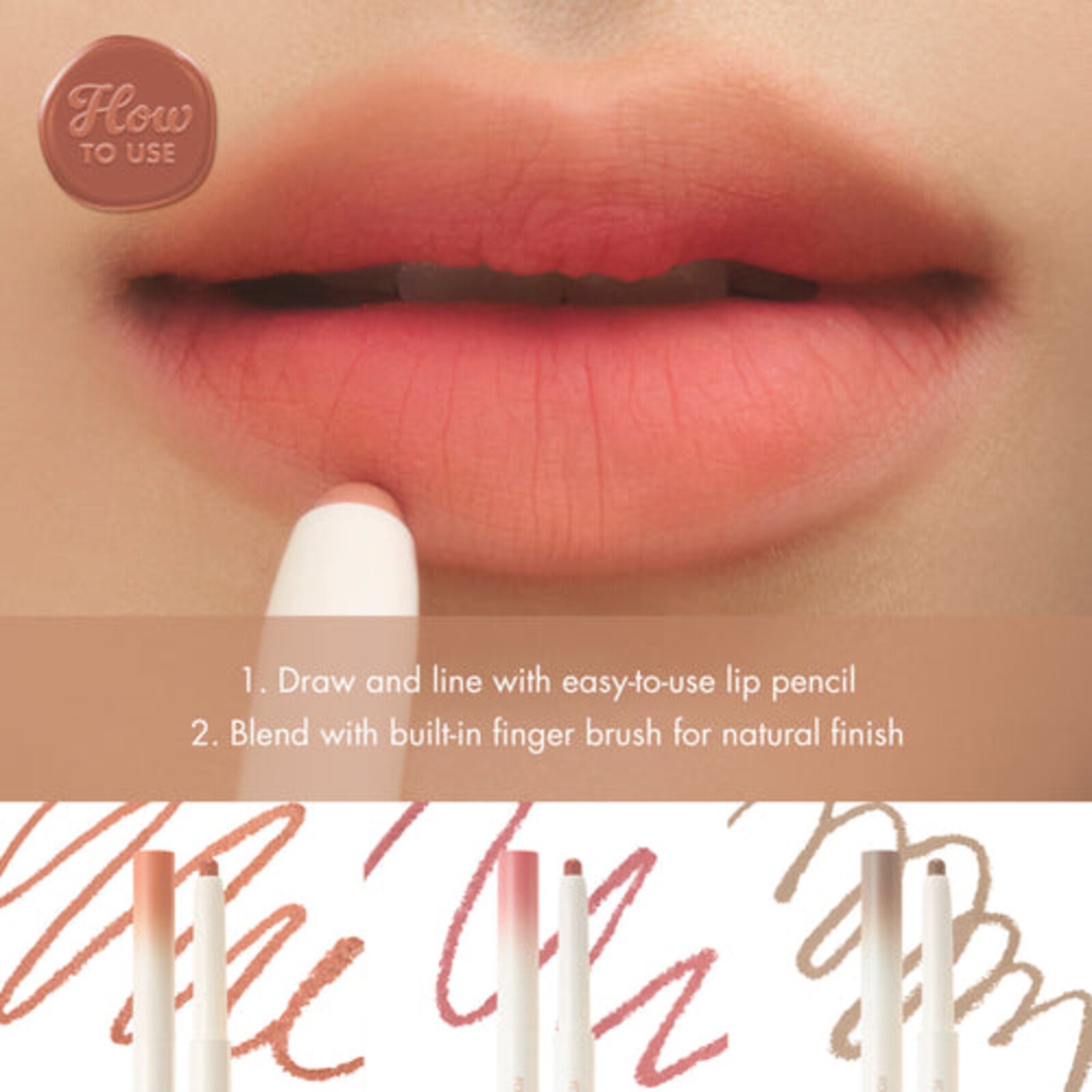 Romand Lip Mate Pencil 03 Kaya Beige 0.5g (0.17oz)