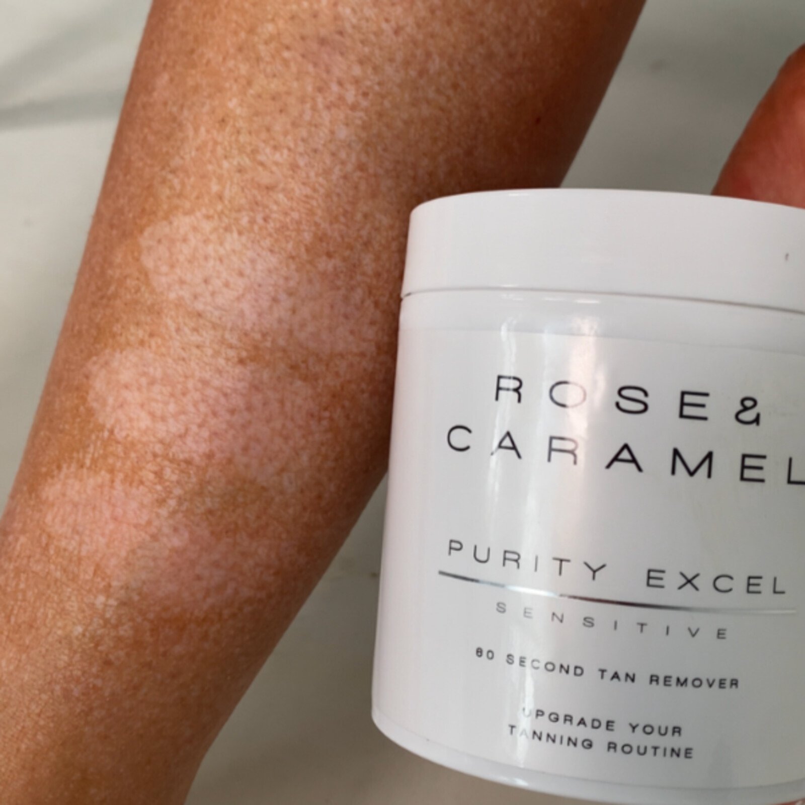 Rose & Caramel Purity Excel مزيل التان للبشرة الحساسة خلال 60 ثانية 440ml