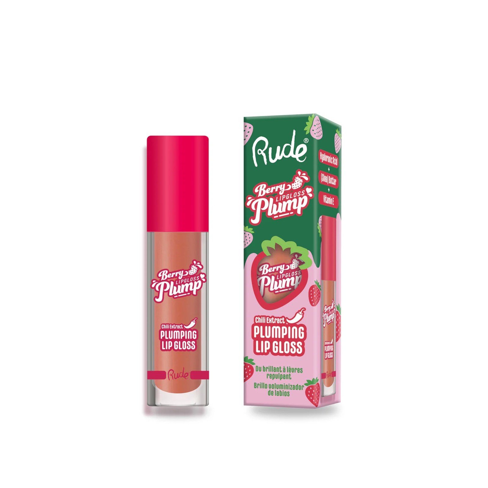 Rude Cosmetics Berry Plump Brillo de Labios Voluminizador
