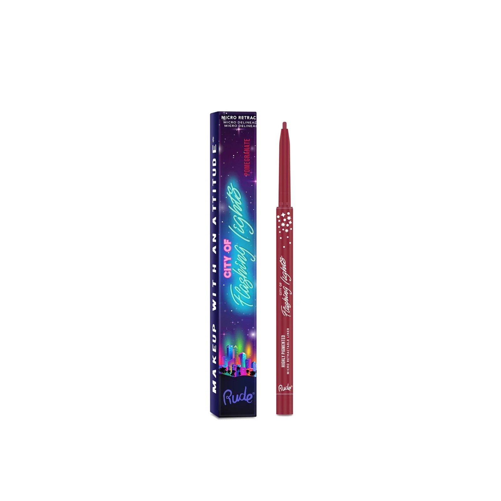 Rude Cosmetics City of Flashing Lights Highly Pigmented Micro Retractable Liner