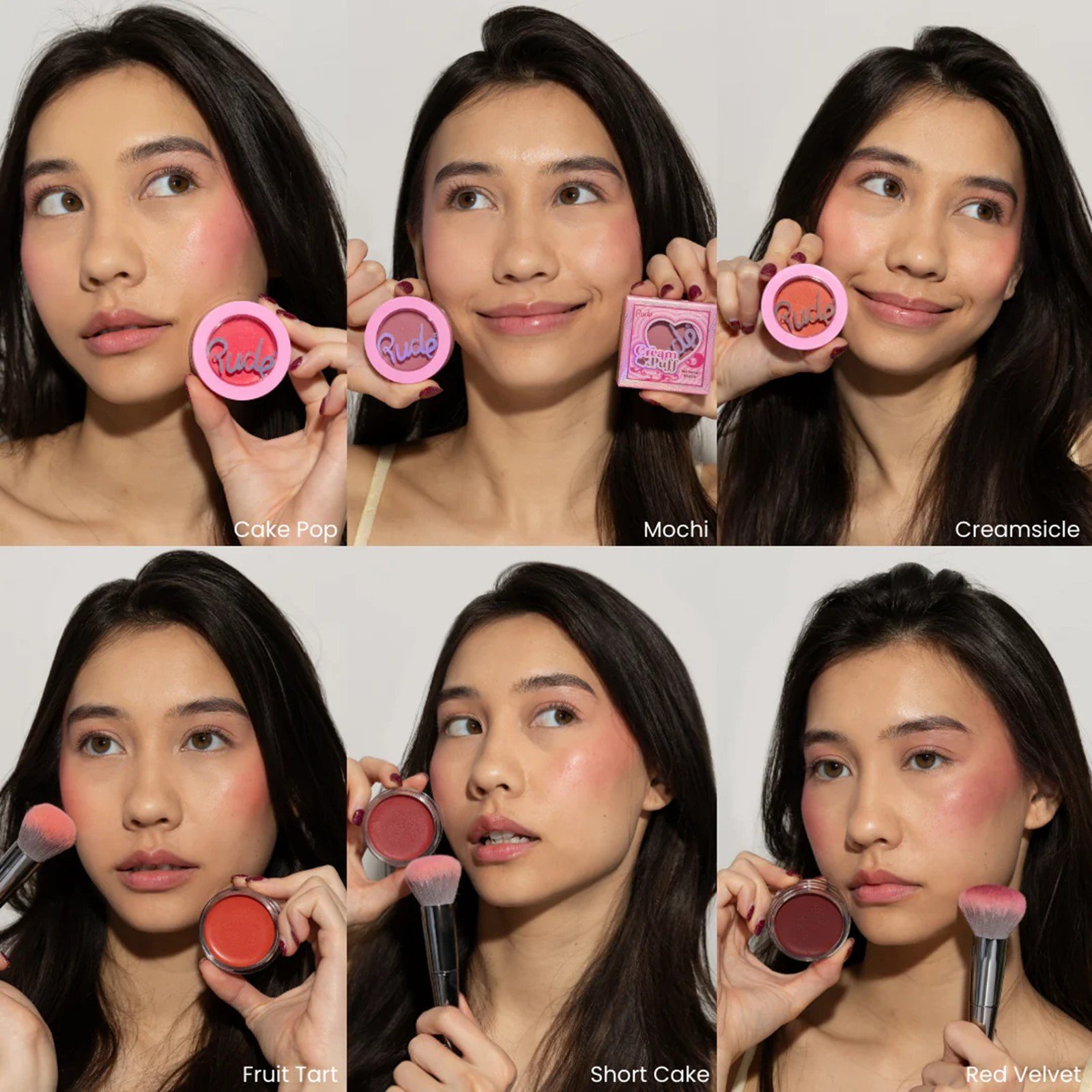 Rude Cosmetics Cream Puff Natural Blush Cake Pop 6g