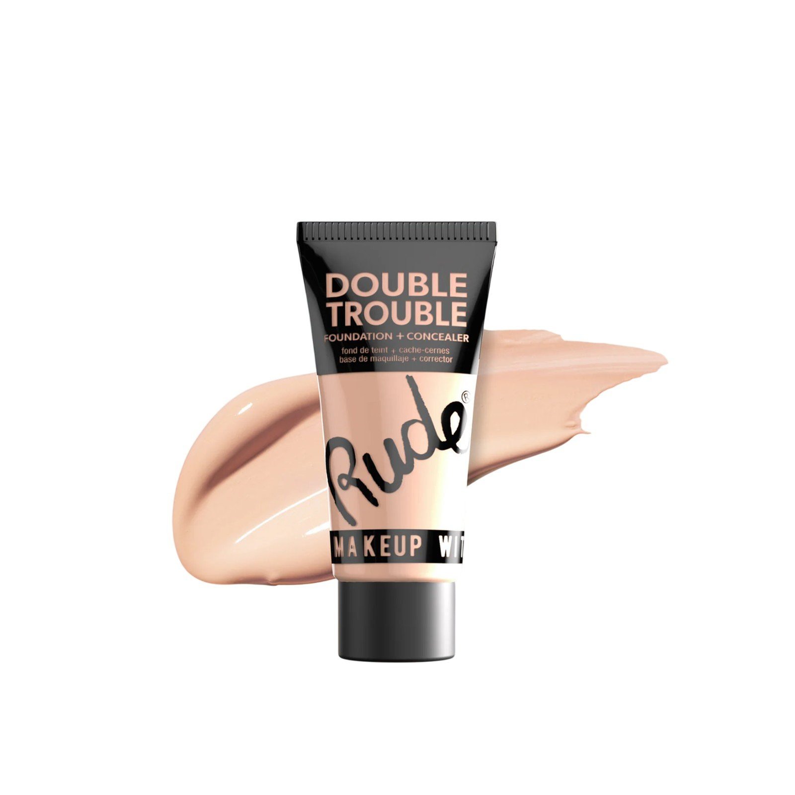 Rude Cosmetics Double Trouble كريم أساس + كونسيلر Fair 04 30ml
