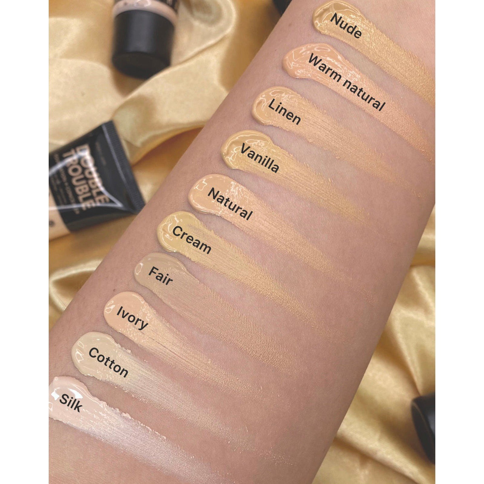 Rude Cosmetics Double Trouble كريم أساس + كونسيلر Wheat 11 30ml