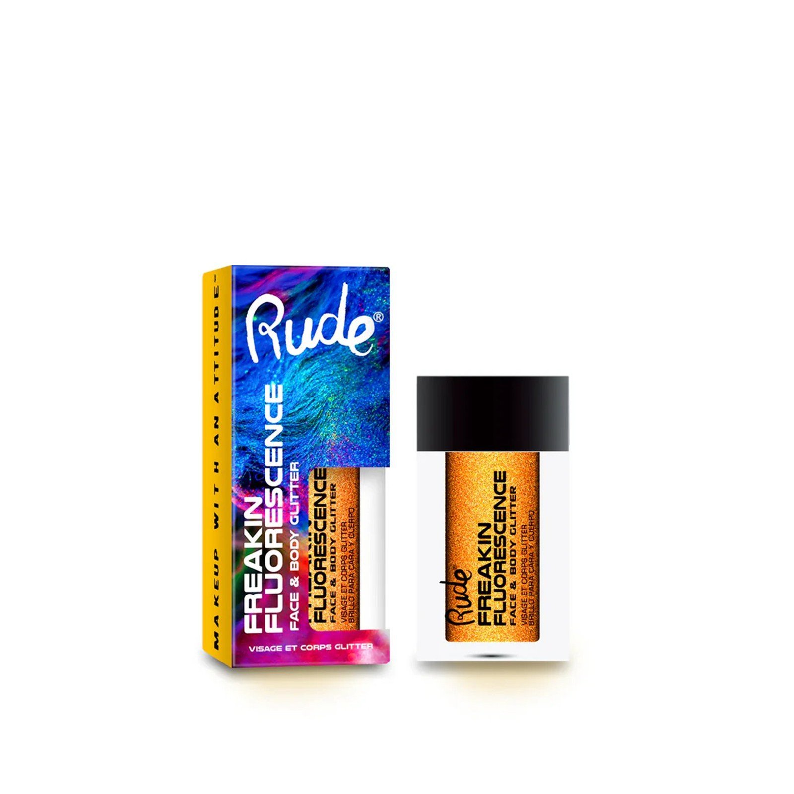 Rude Cosmetics Freakin Fluorescence Glitter para Rosto e Corpo