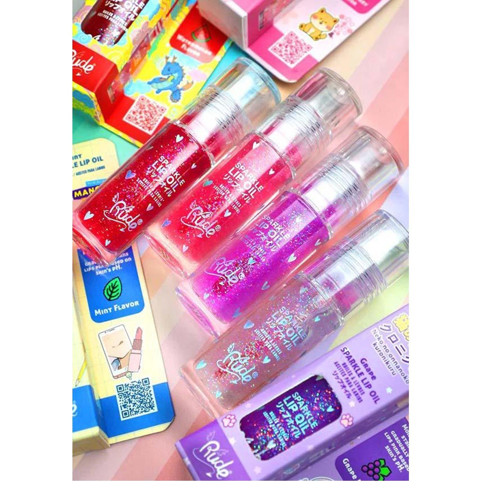 Rude Cosmetics Manga Collection زيت شفاه لامع بطيخ 4g