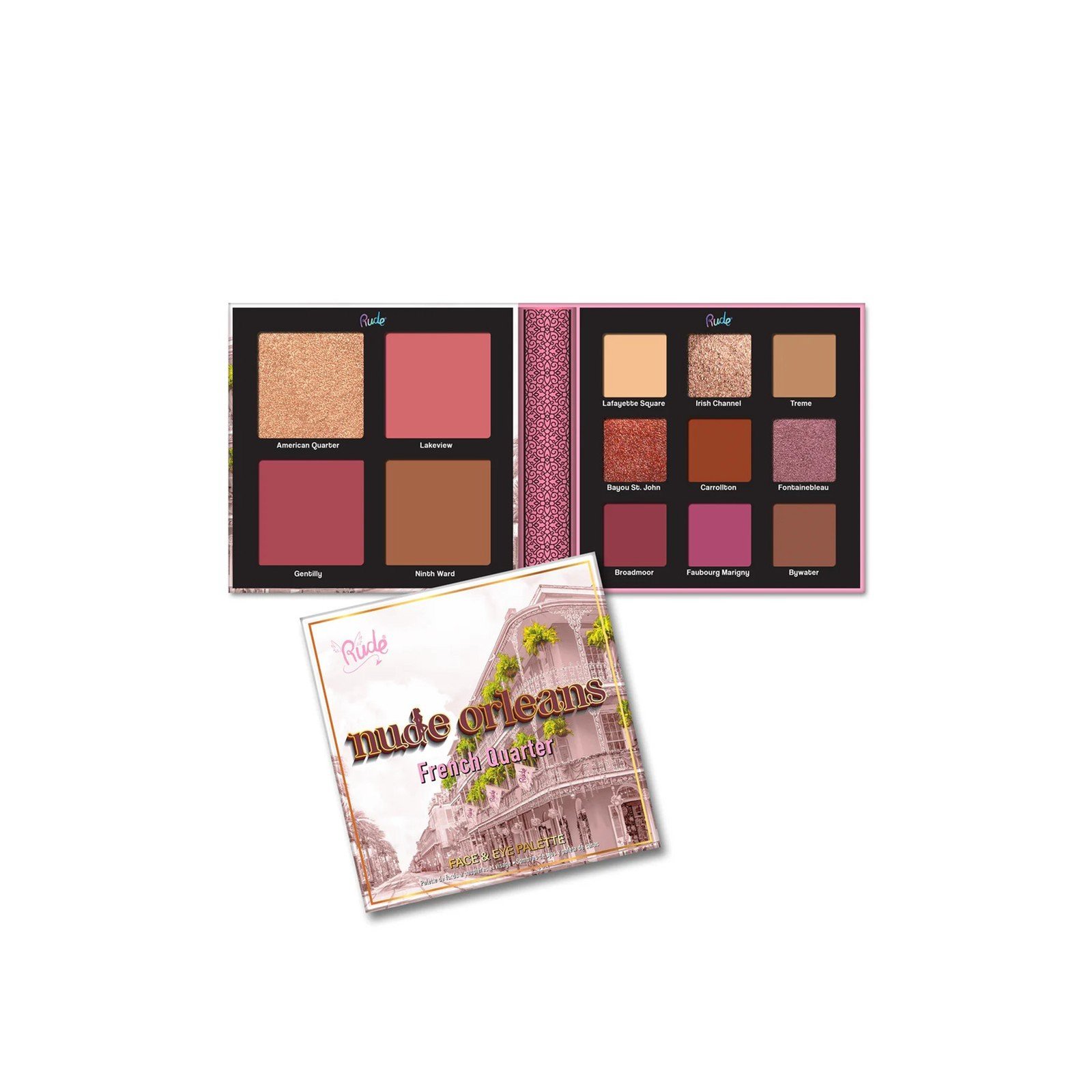 Rude Cosmetics Nude Orleans Palette Visage & Yeux
