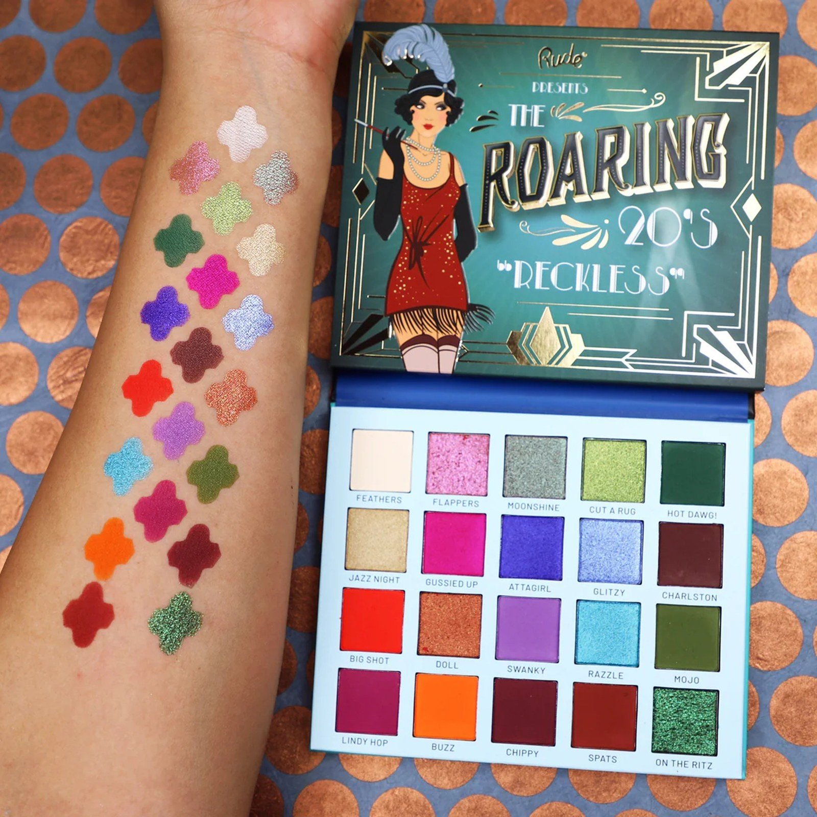 Rude Cosmetics The Roaring 20's Paleta de Sombras Reckless