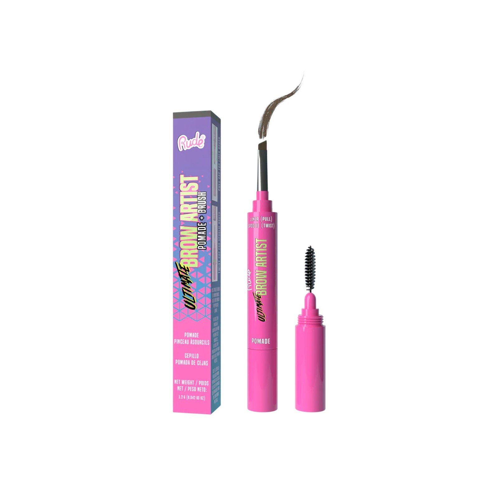 Rude Cosmetics Ultimate Brow Artist معجون الحواجب + فرشاة Taupe 1.2g