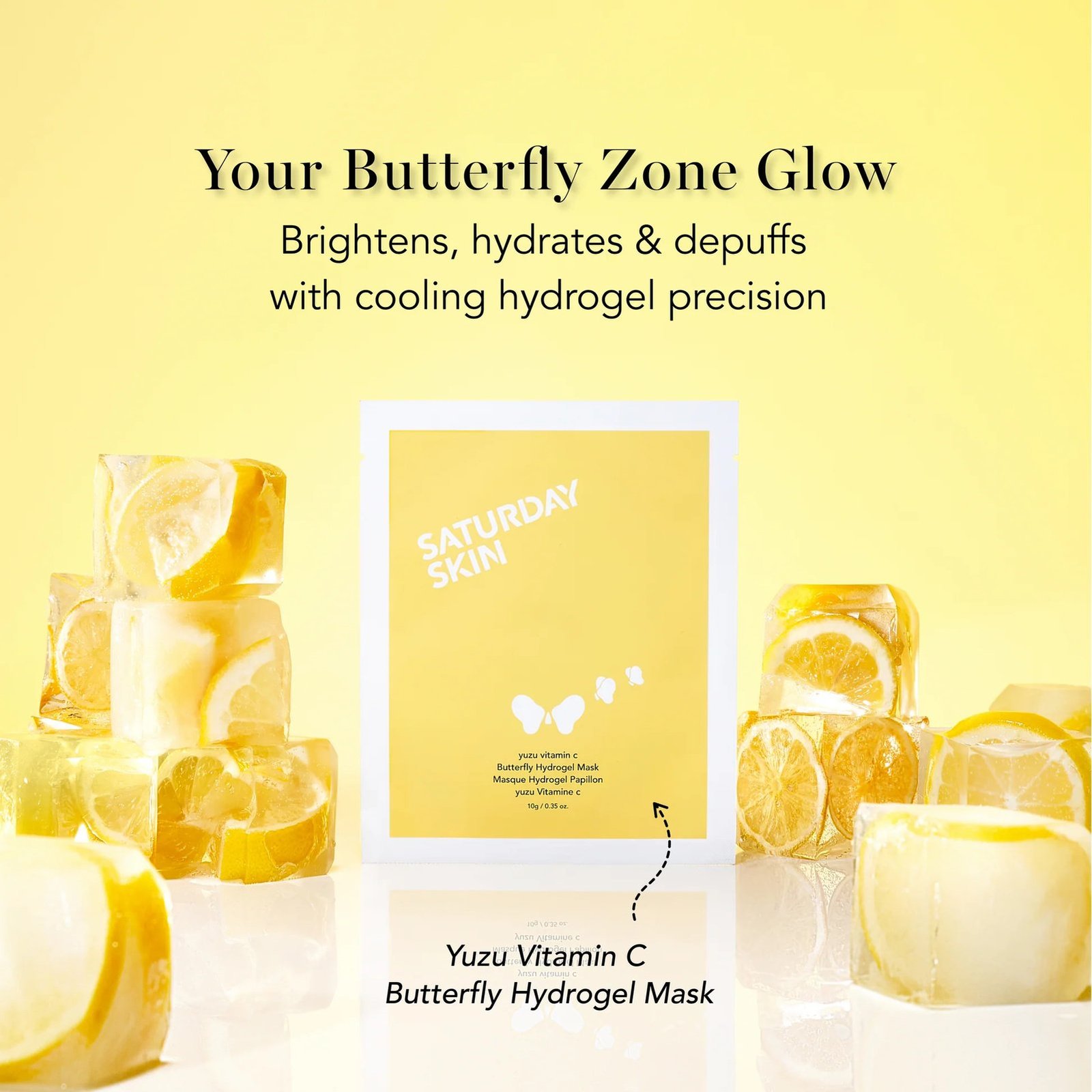 Saturday Skin Yuzu Vitamin C Butterfly Hydrogel Mask 4x40g