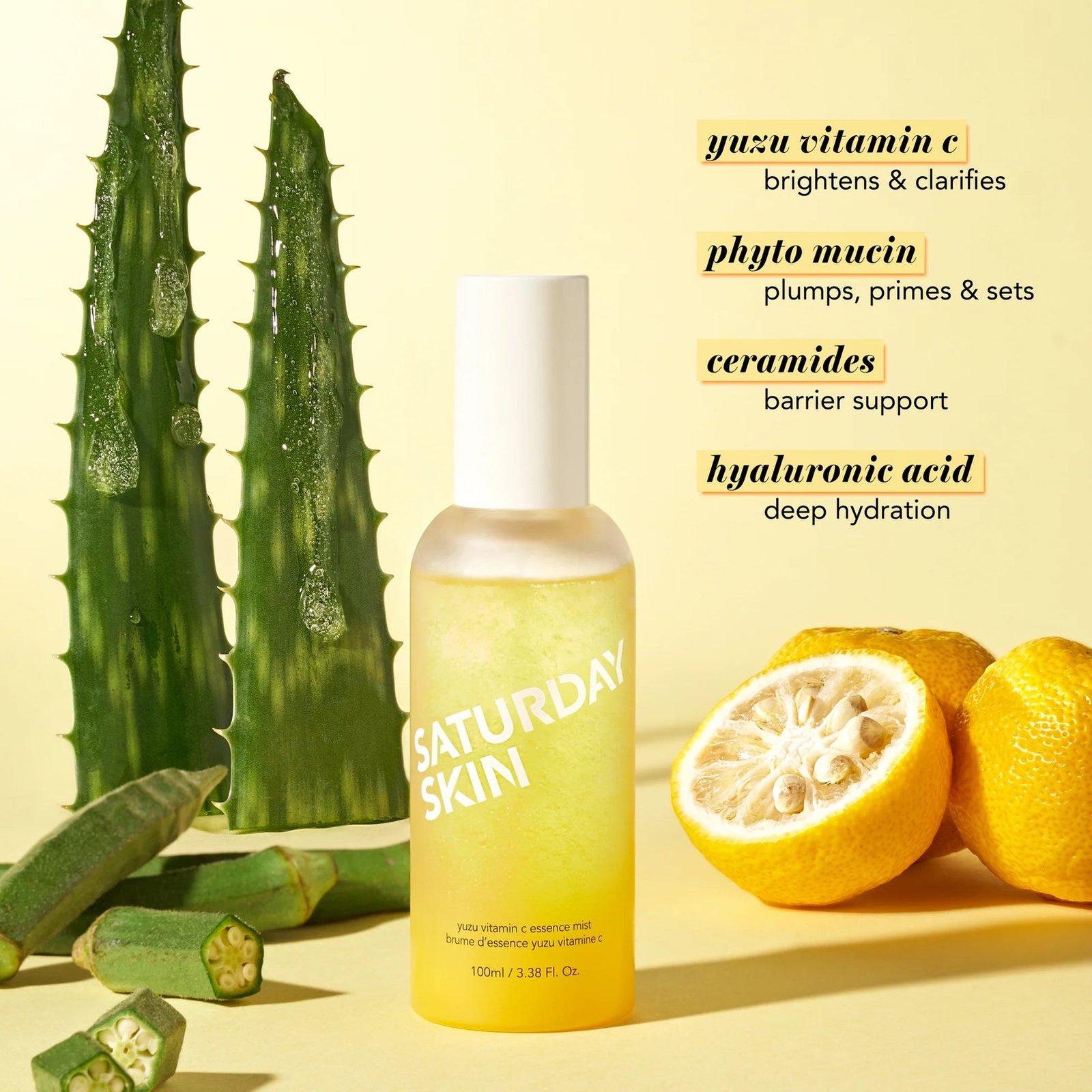 Saturday Skin Yuzu Vitamin C Essence Mist 100ml