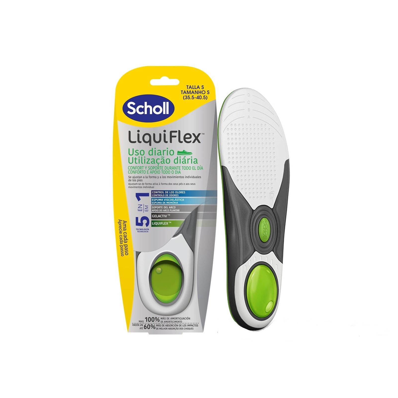 Scholl LiquiFlex 5-In-1 Alltags-Einlegesohlen