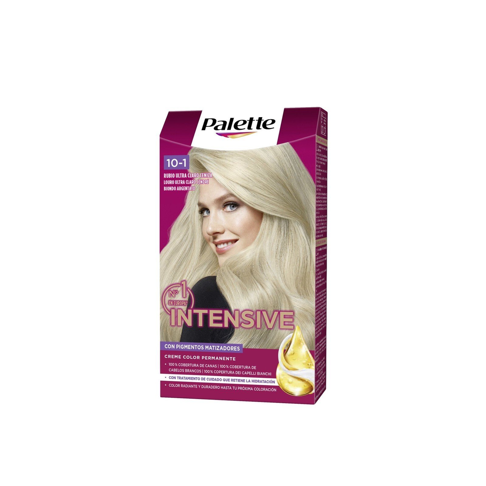 Schwarzkopf Palette Color Crema Intensiva Tinte Permanente para el Cabello 10-1 Ultra Light Ash Blonde