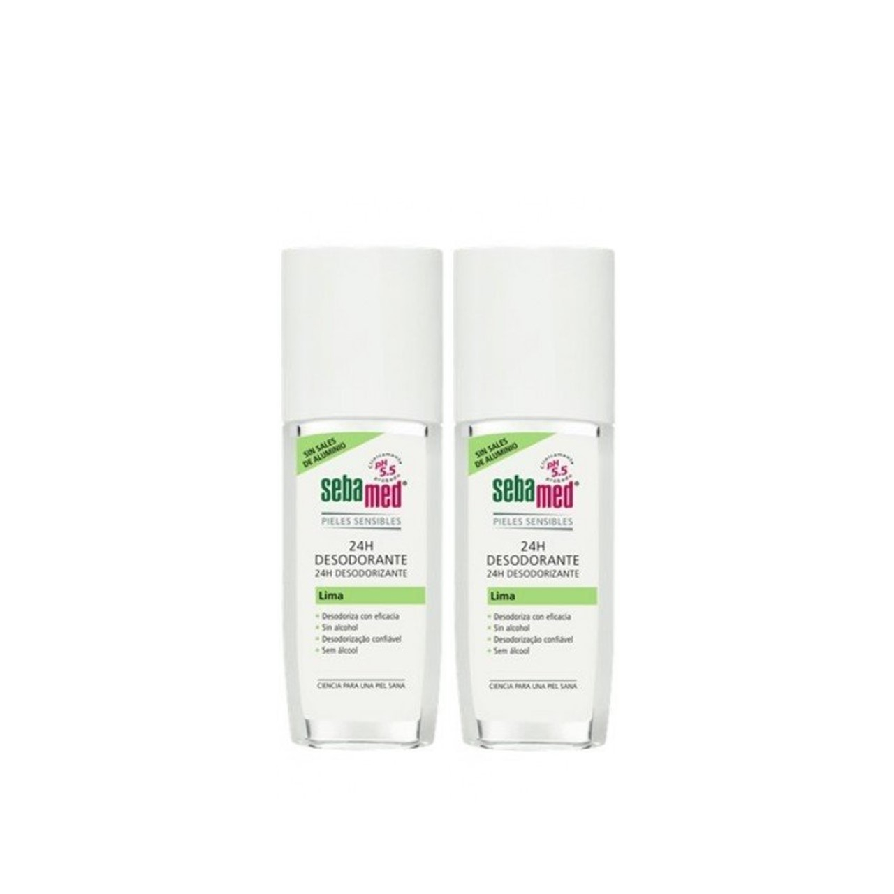 Sebamed 24h Deodorant Lime Spray 75ml x2 (2x2.54fl oz)