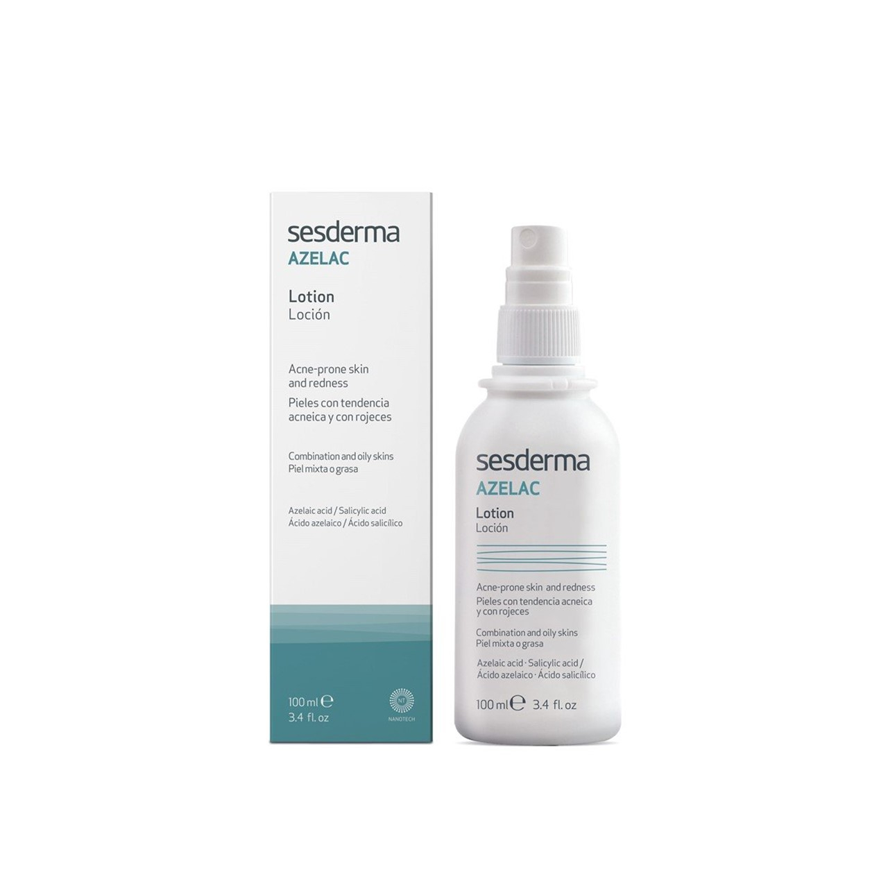 Sesderma Azelac Loción para Rostro, Cuerpo y Cabello Ácido Azelaico Spray 100ml