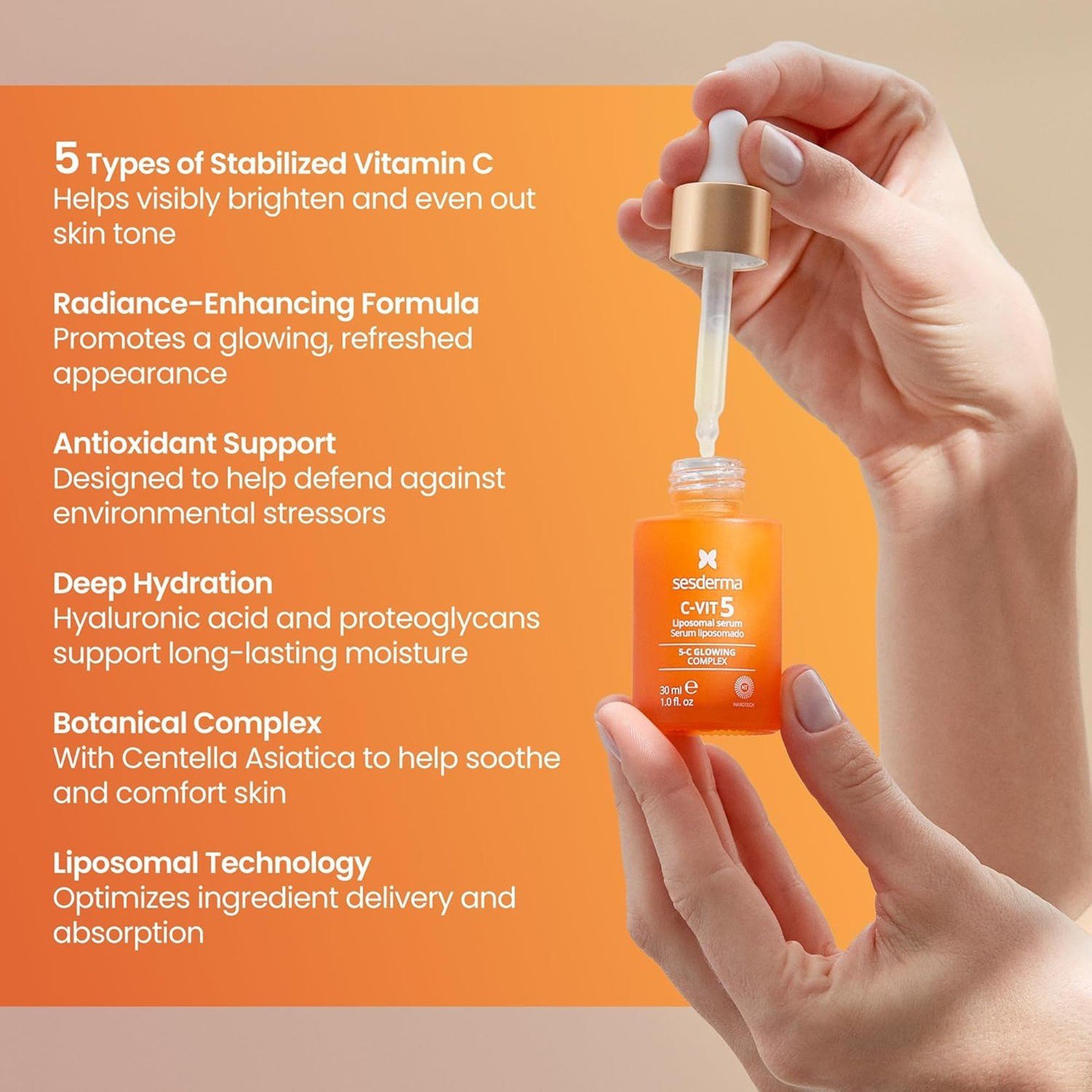 Sesderma C-Vit5 Liposomal Serum Vitamin C 30ml (1.0 fl oz)