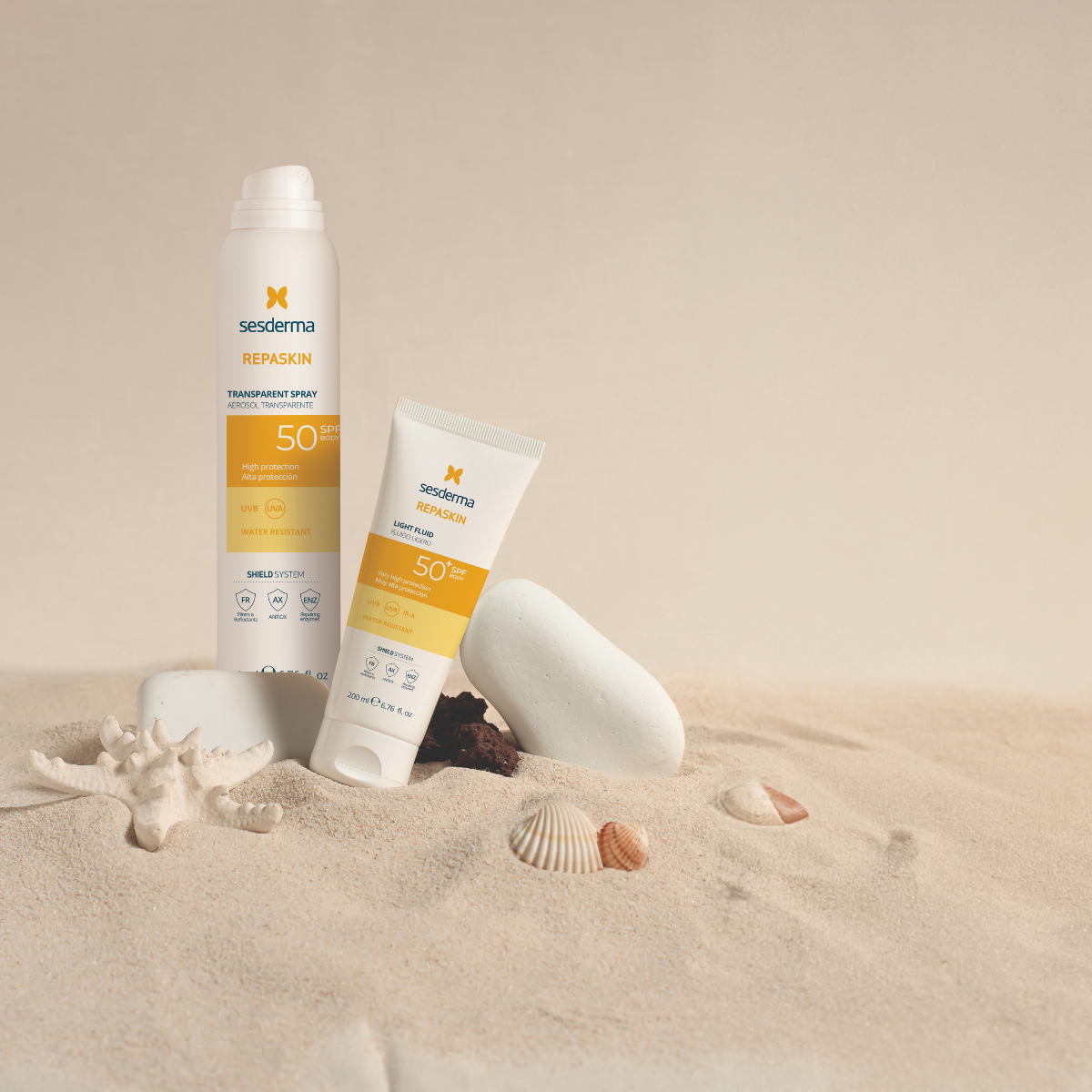 Sesderma Repaskin Transparentný Sprej Opaľovací Krém SPF50 200ml