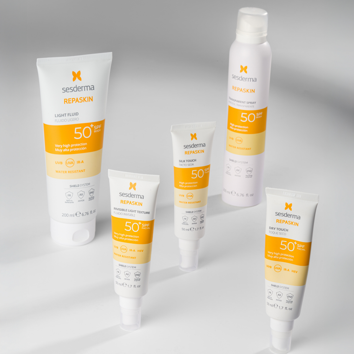 Sesderma Repaskin Transparentný Sprej Opaľovací Krém SPF50 200ml