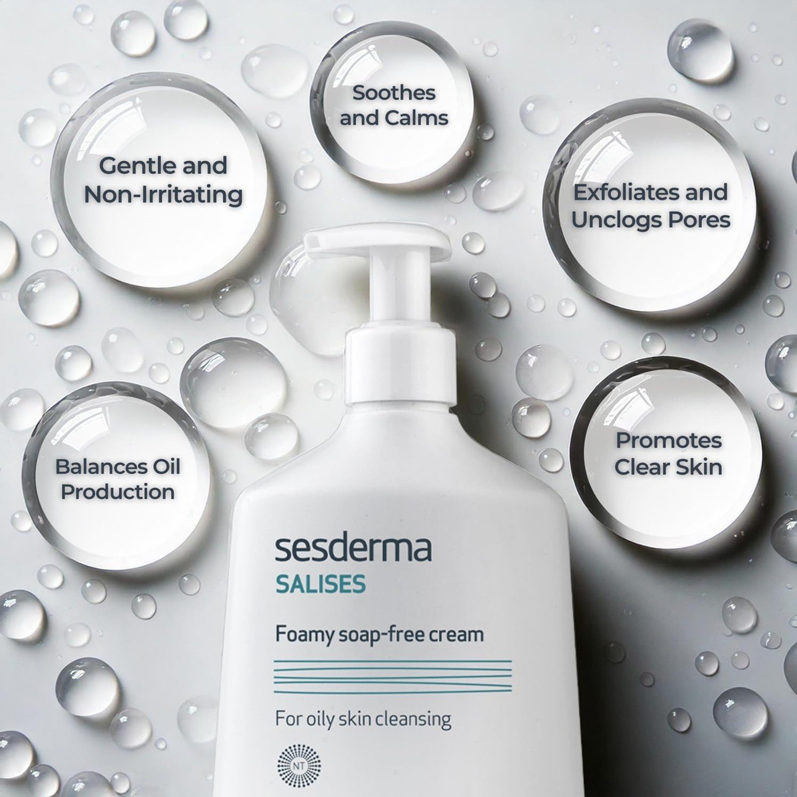 Sesderma Salises Foamy Soap Free Cream Acne 250ml (8.45 fl oz)