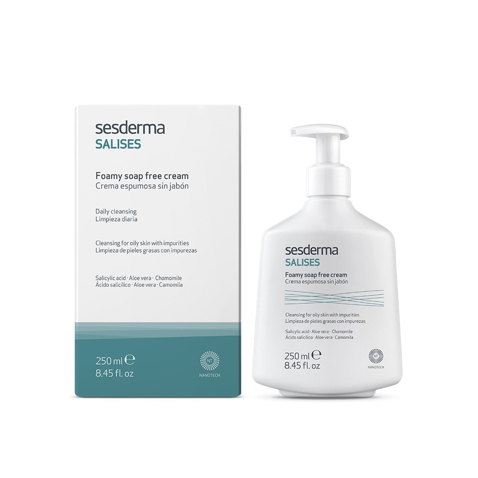 Sesderma Salises Foamy Soap Free Cream Acne 250ml (8.45 fl oz)
