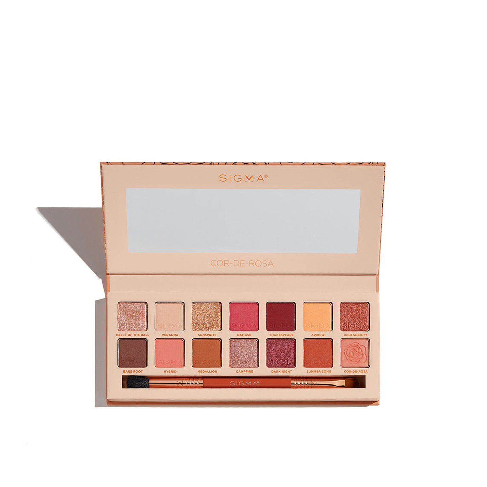Sigma Beauty Cor-de-Rosa Eyeshadow Palette with Dual-Ended Brush