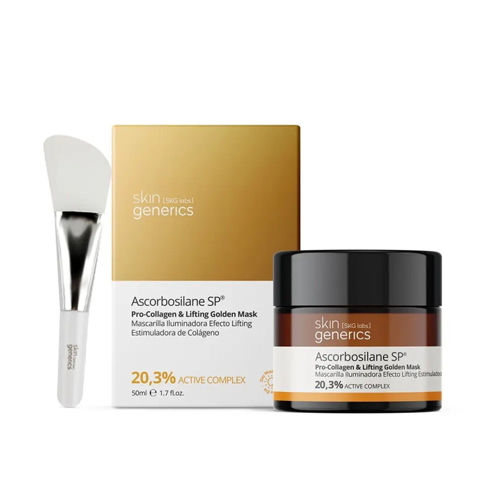 Skin Generics Ascorbosilane SP Maskë Pro-Kolagjen & Ngritëse e Artë 50ml