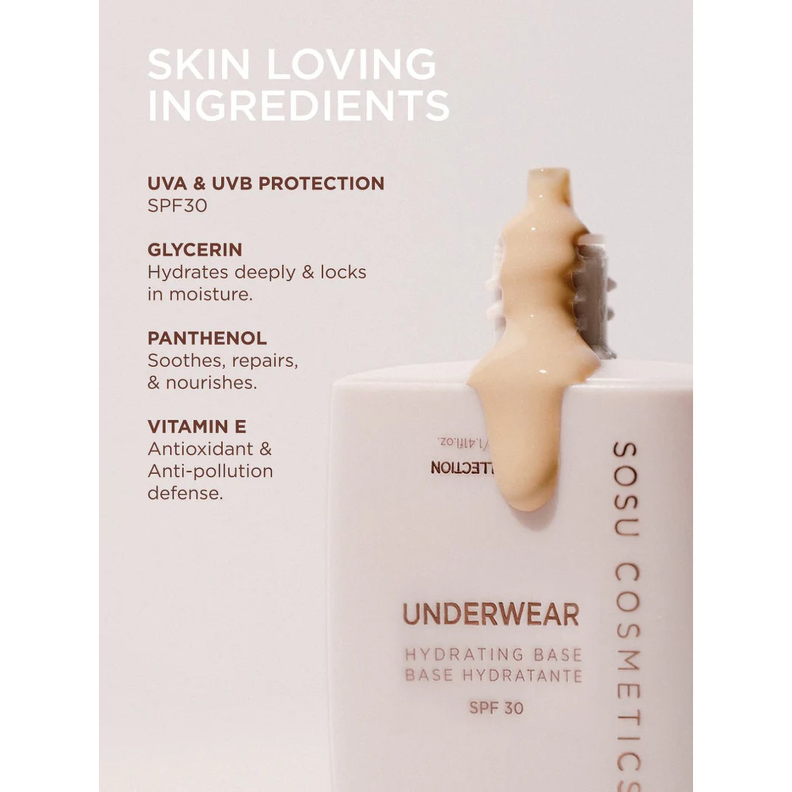 SOSU Cosmetics Underwear Hydrating Base SPF30 40ml