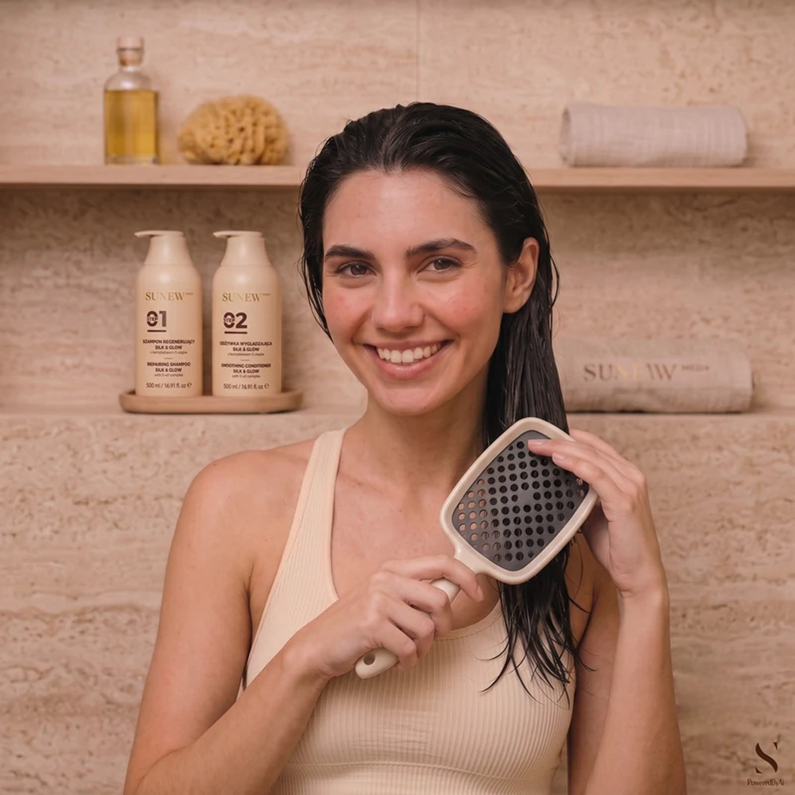 SunewMed+ Silk & Glow Detangling Hair Brush