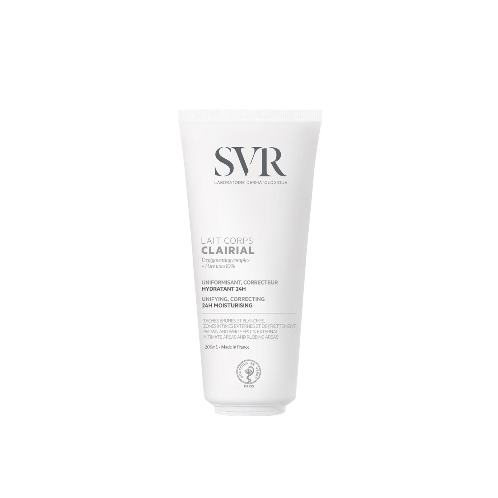 SVR Clairial Vereinheitlichende, Korrigierende und Feuchtigkeitsspendende Körpermilch 200ml