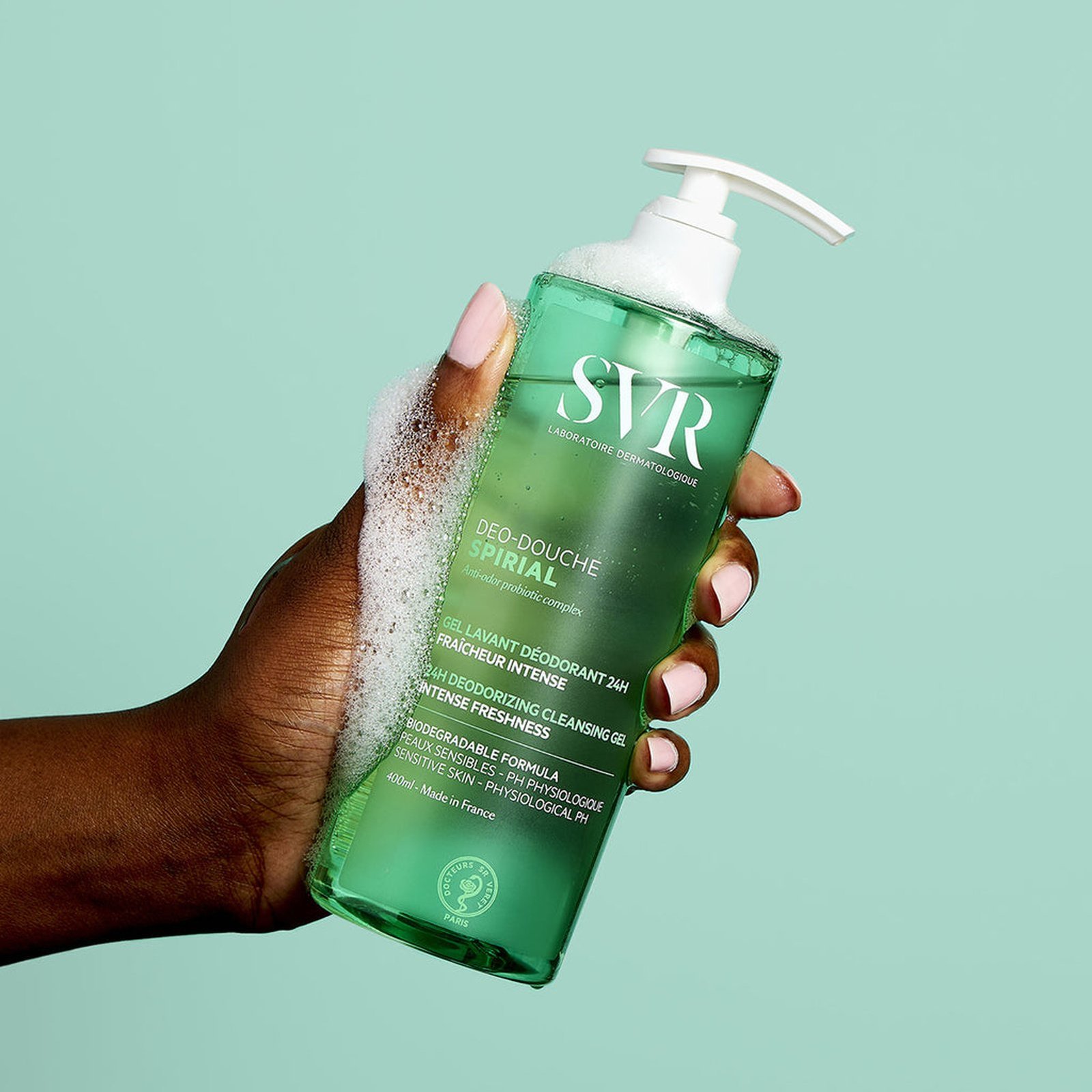 SVR Spirial Deo-Douche 24h Deodorizing Cleansing Gel 400ml + Refill 400ml