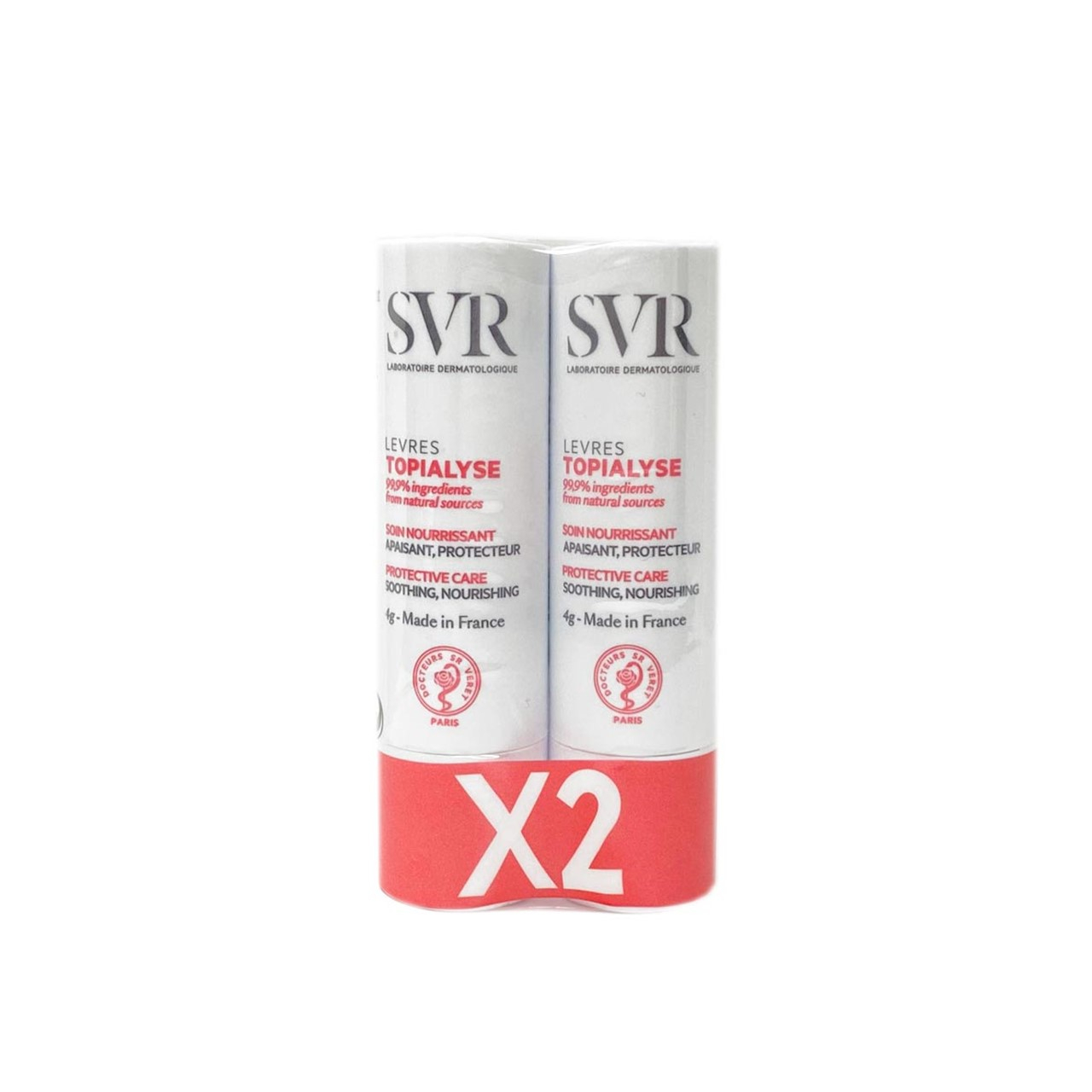 SVR Topialyse Lips Beruhigende Nährende Schützende Pflege 4g x2