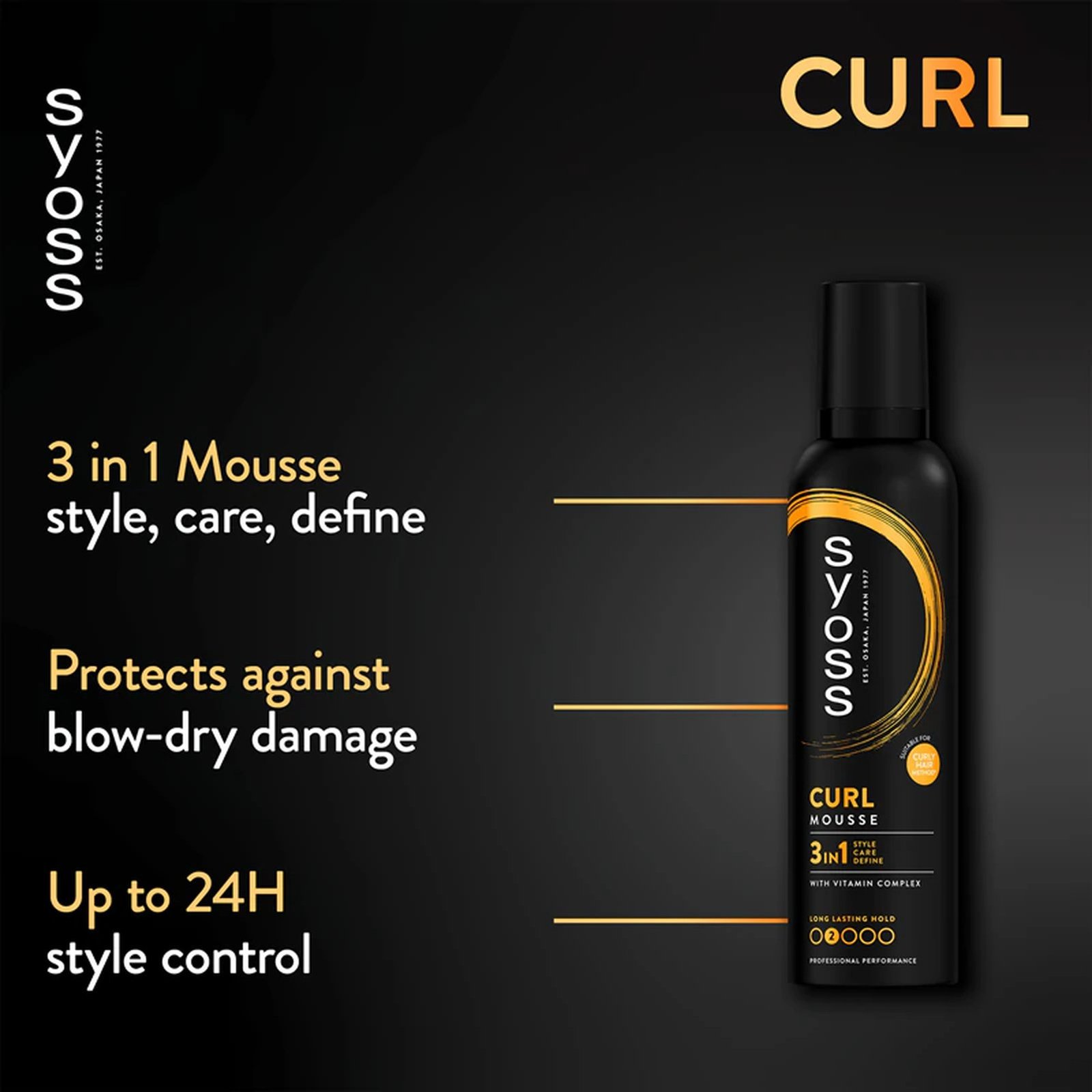 Syoss 3-In-1 Curl Foam 250ml
