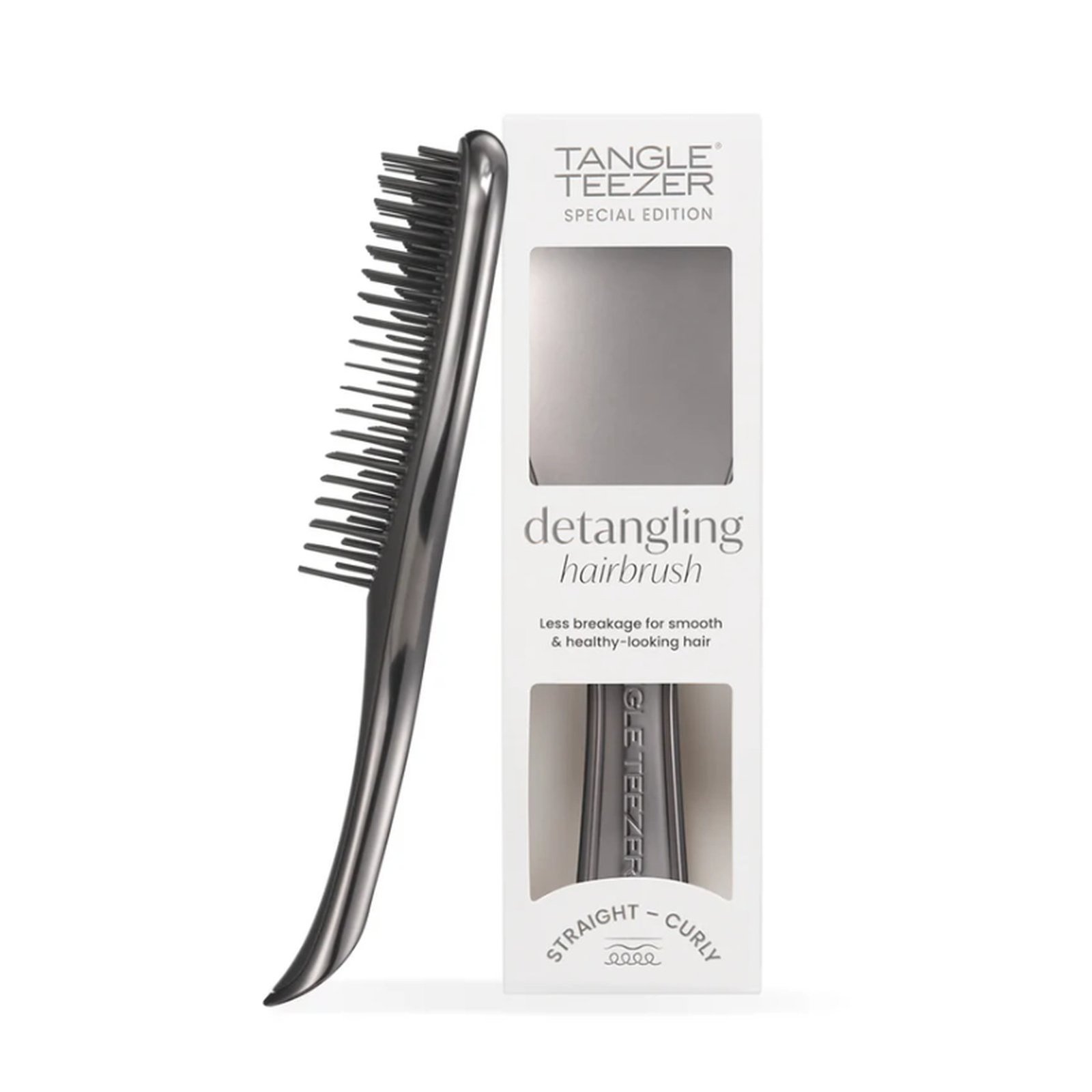 Tangle Teezer Detangling Hairbrush Chrome Silver x1