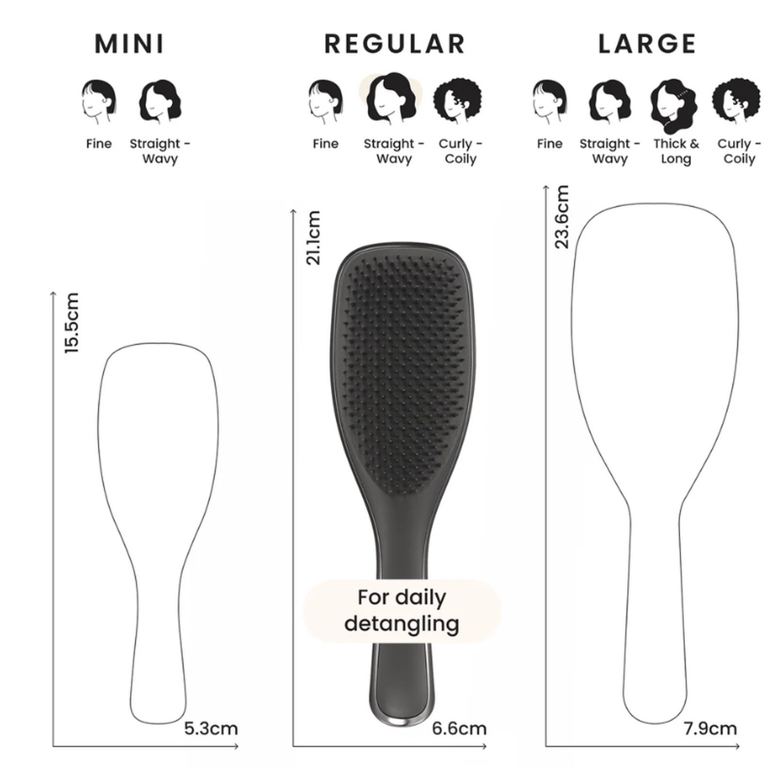 Tangle Teezer Detangling Hairbrush Chrome Silver x1