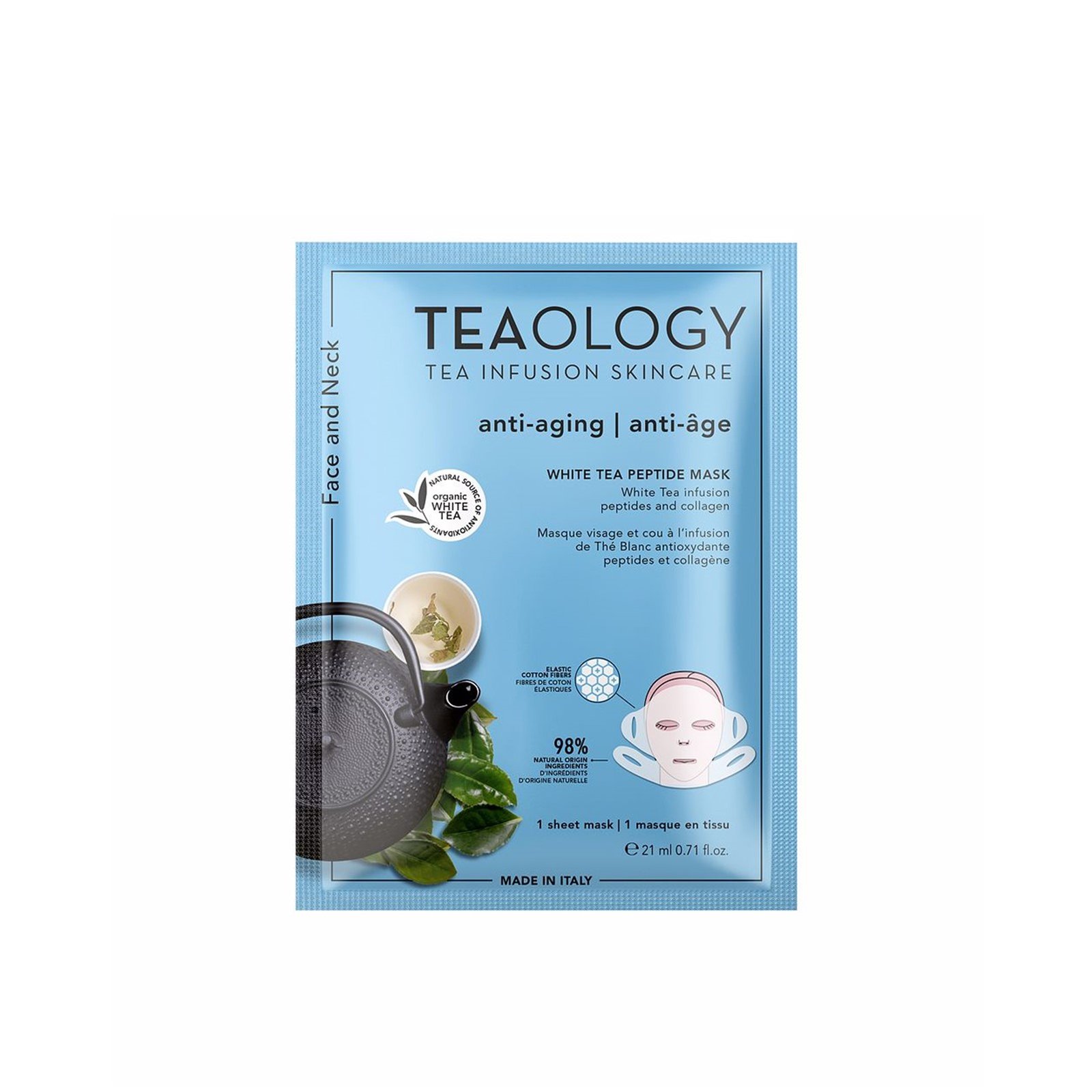 Teaology White Tea Peptide مضاد للشيخوخة Sheet قناع