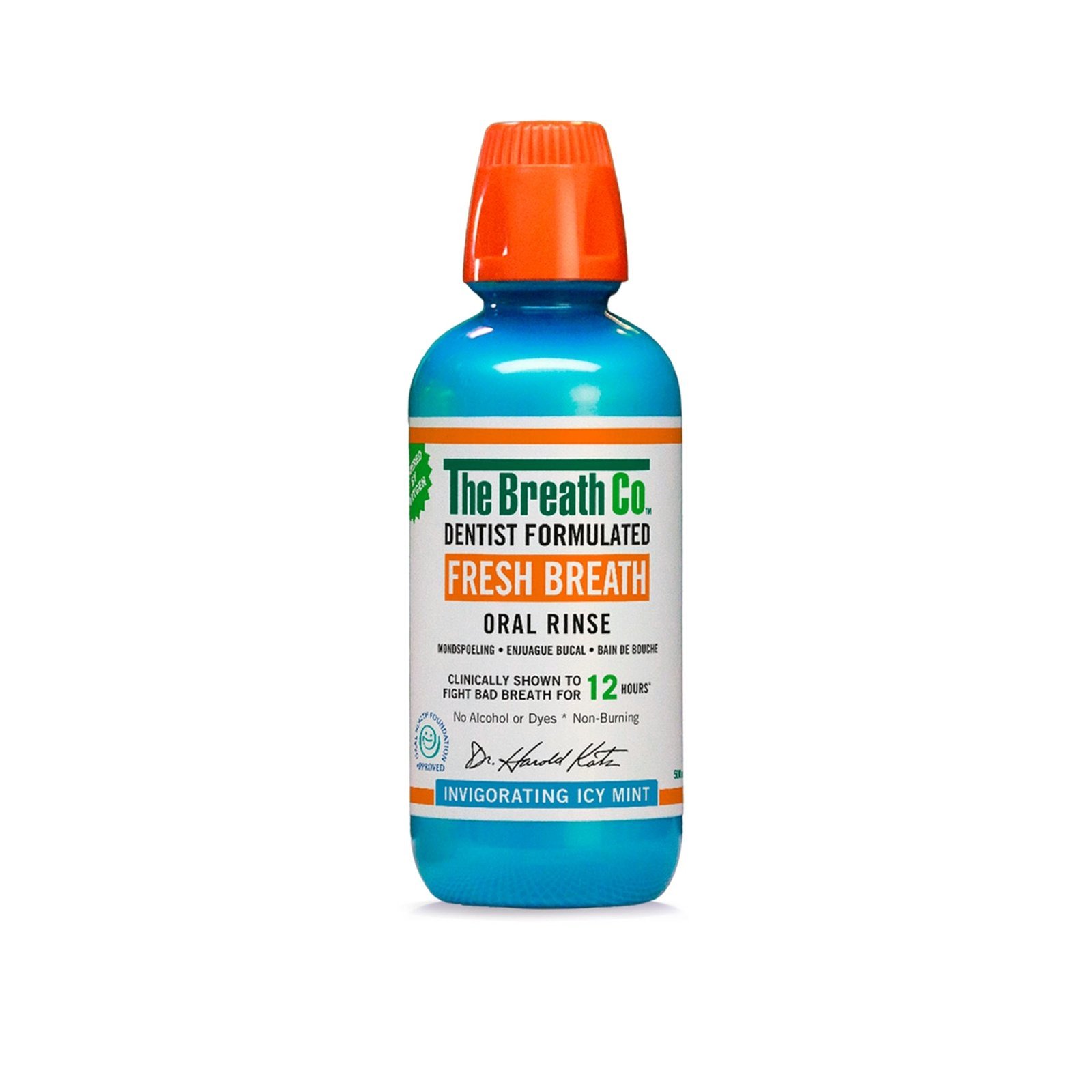The Breath Co Fresh Breath Invigorating Icy Mint Mouthwash 500ml